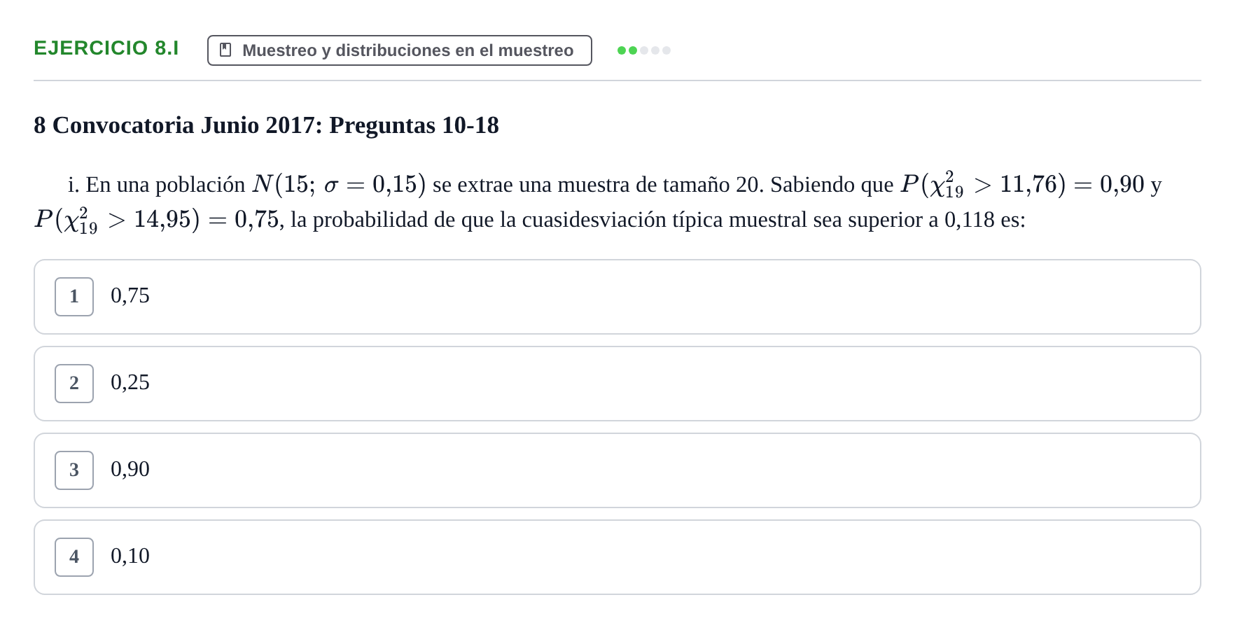 Enunciado: Ejercicio 8.i · Estadística II UB 2019