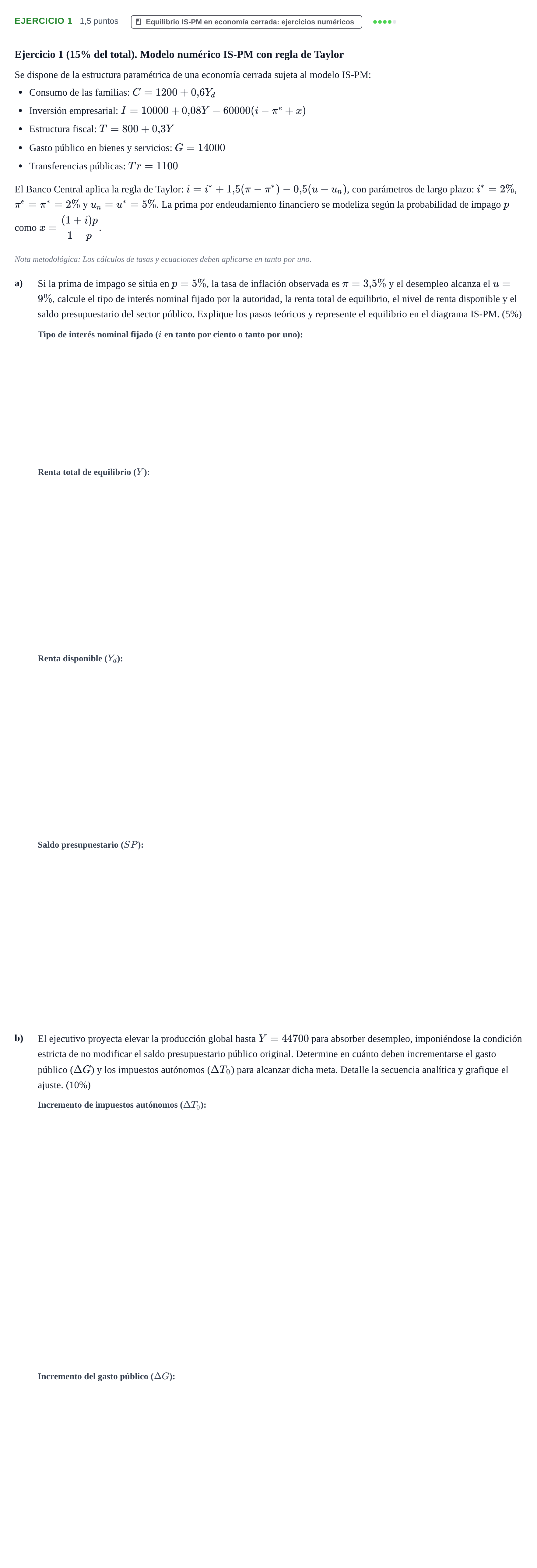 Enunciado: Ejercicio 1 · Macroeconomía UB 2025