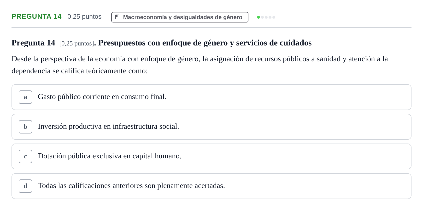 Enunciado: Pregunta 14 · Macroeconomía UB 2025