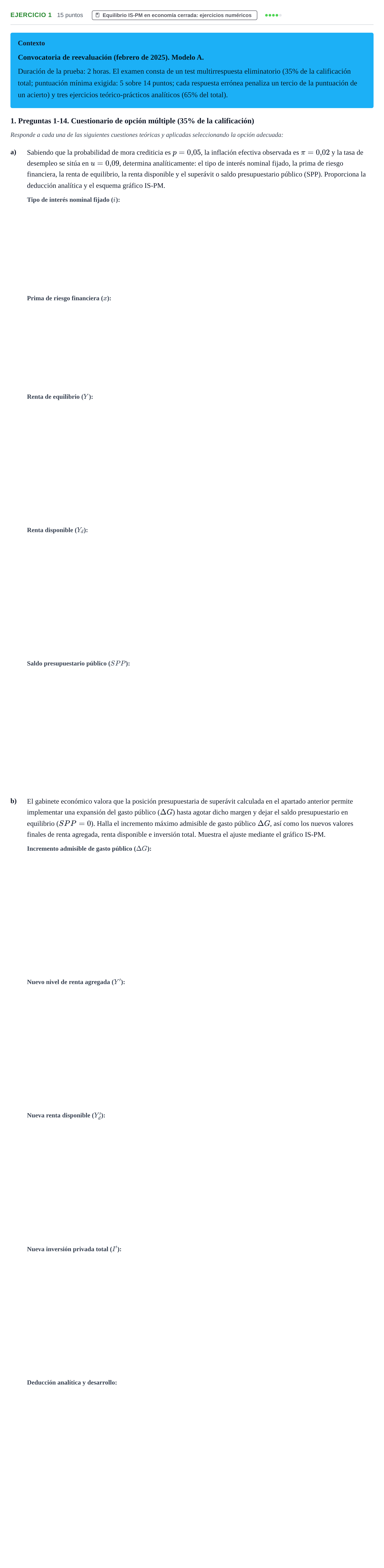 Enunciado: Ejercicio 1 · Macroeconomía UB 2025