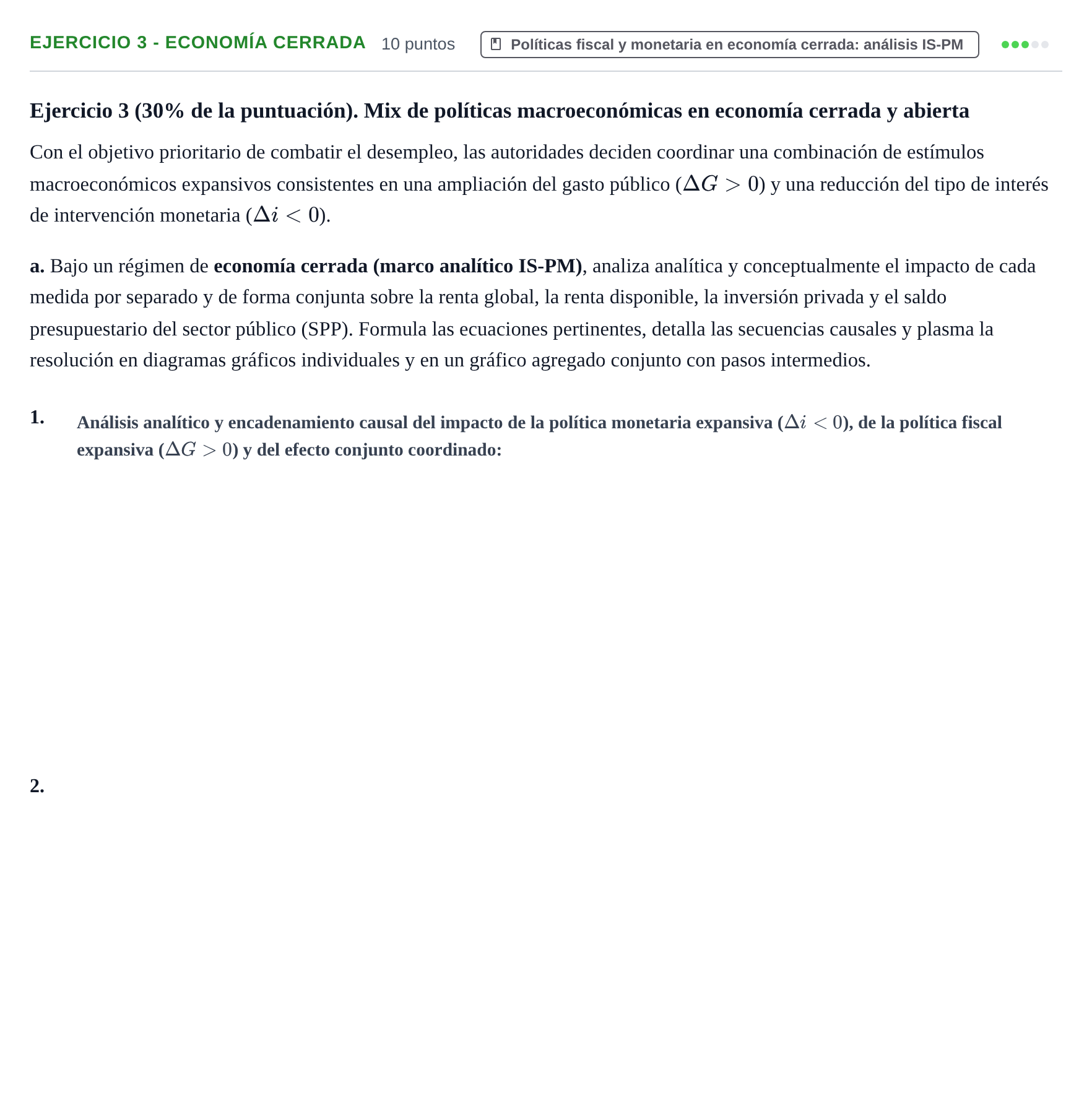 Enunciado: Ejercicio 3 - Economía cerrada · Macroeconomía UB 2025