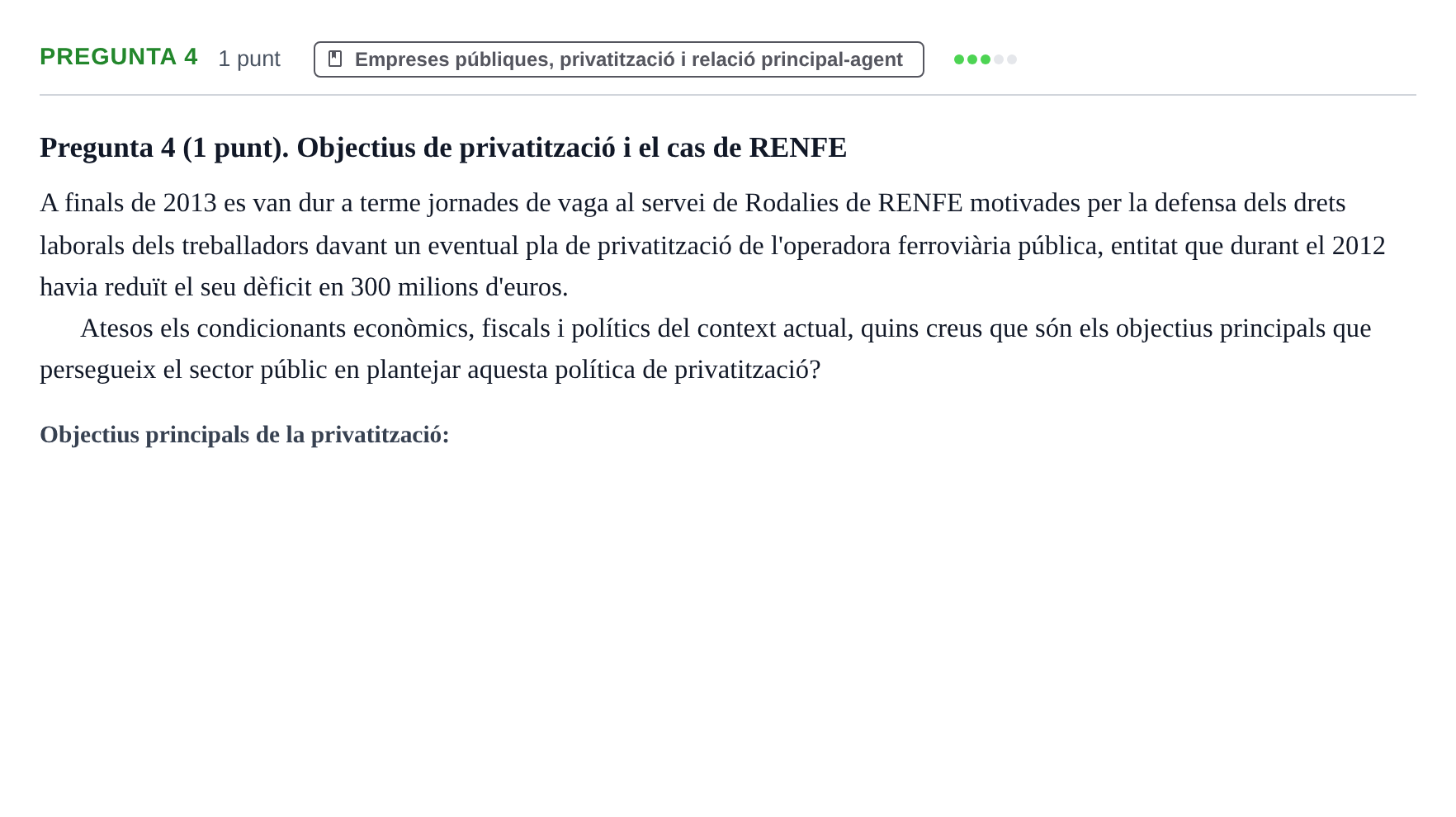 Enunciado: Pregunta 4 · Economia del Sector Públic UB 2014