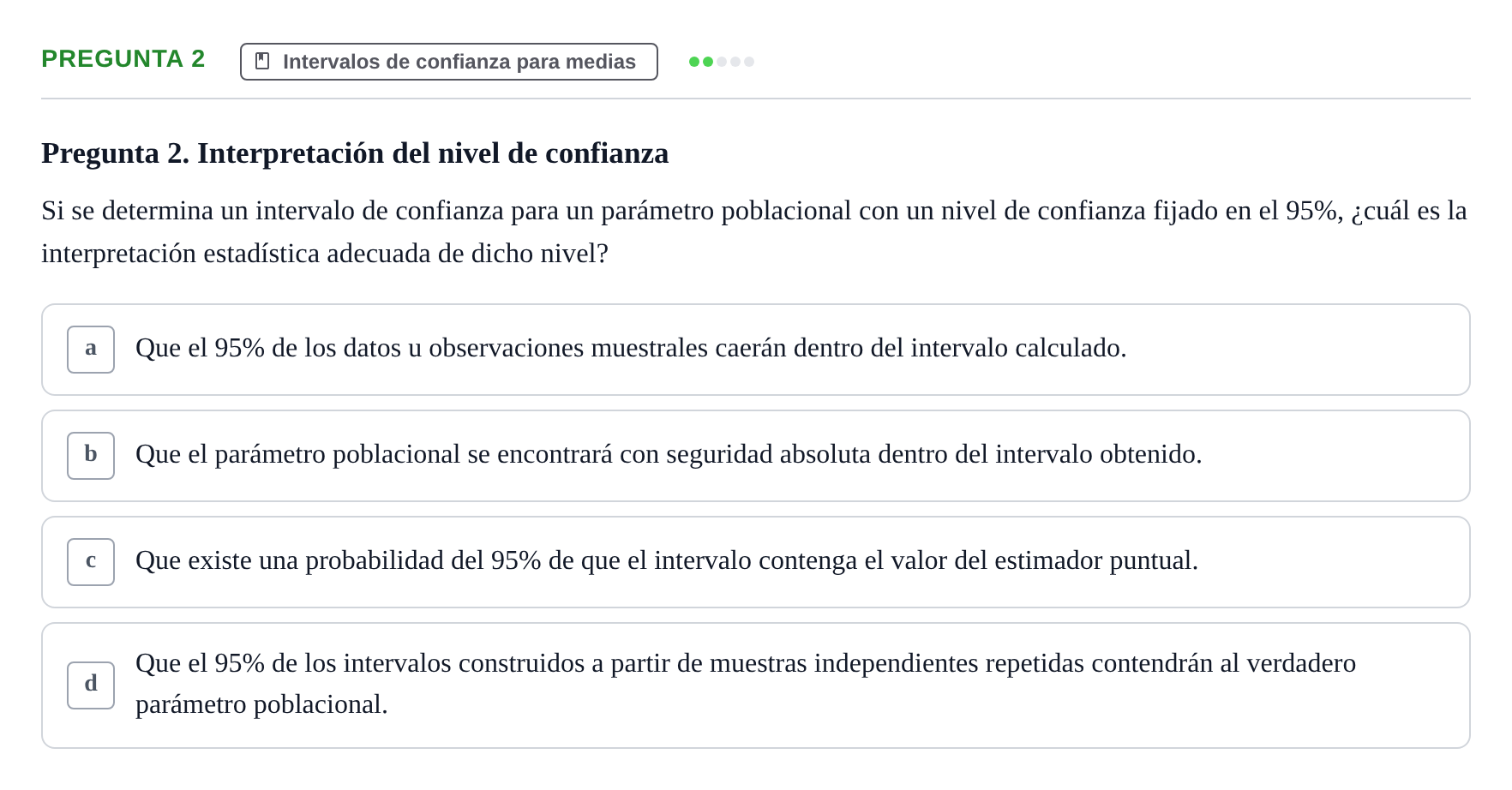 Enunciado: Pregunta 2 · Estadística II UB Juny 2025