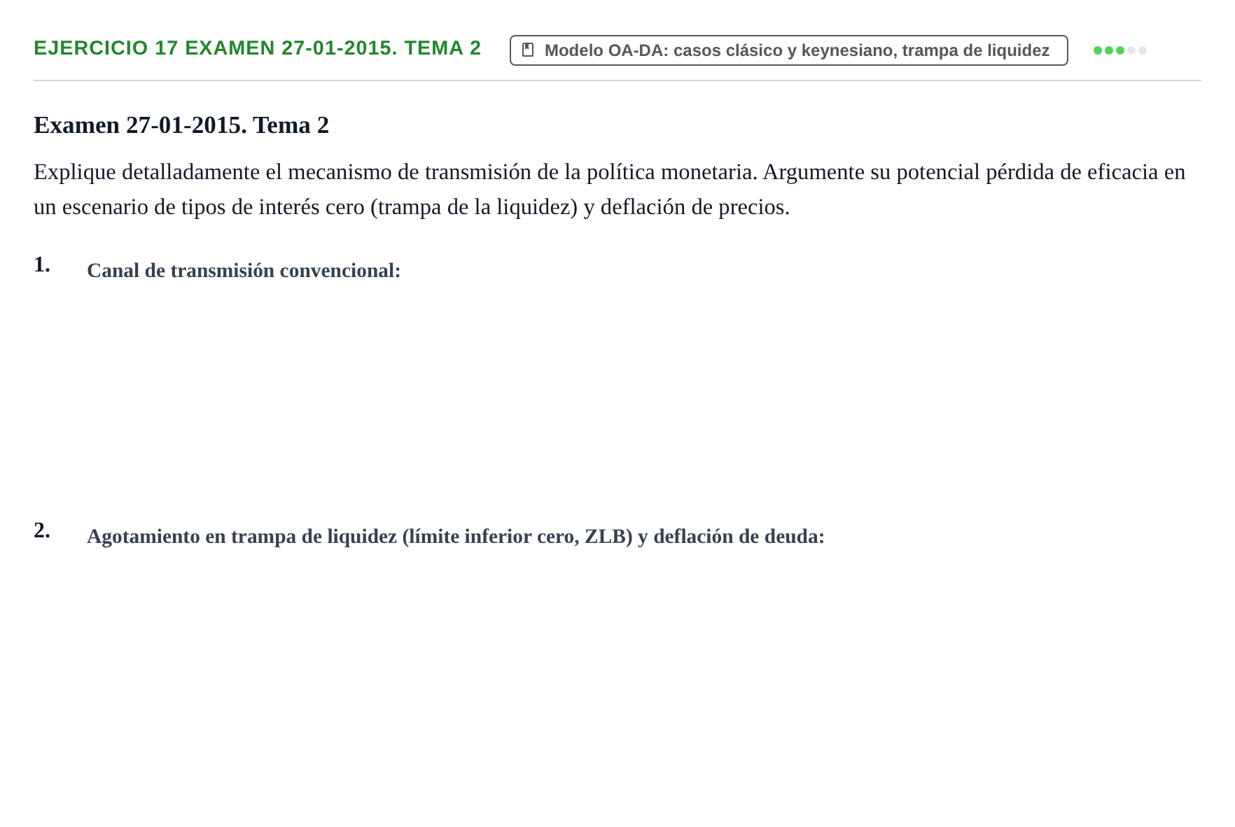 Enunciado: Ejercicio 17 Examen 27-01-2015. Tema 2 · Macroeconomía UB Recopilación de exámenes finales y parciales de Macroeconomía (Parte 1)