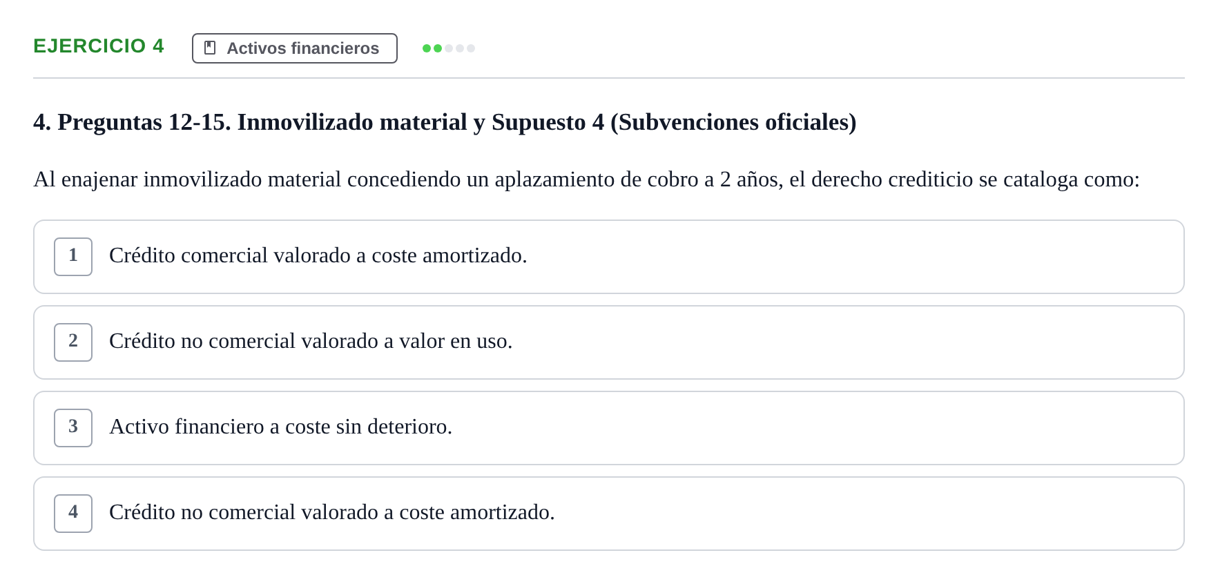 Enunciado: Ejercicio 4 - Activos financieros · Comptabilitat II UB 2021