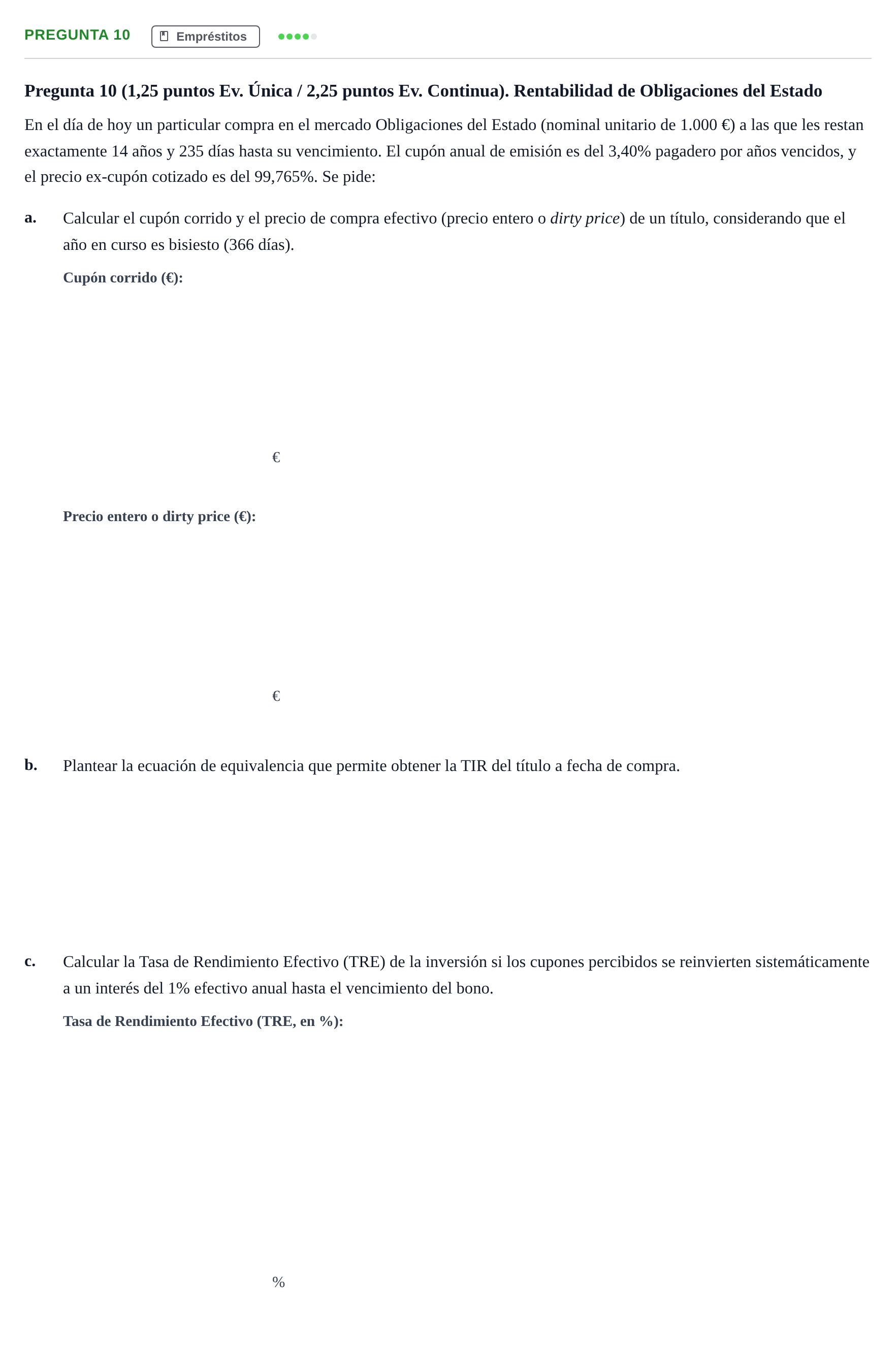 Enunciado: Pregunta 10 · Matemàtica Financera UB Juny 2024