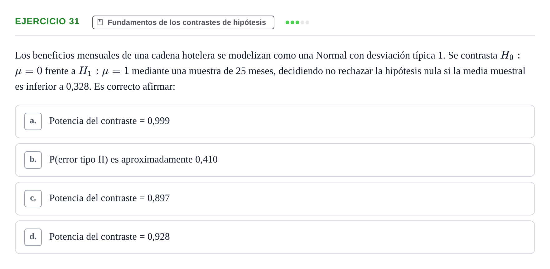 Enunciado: Problema 31 · Estadística II UB Colección de exámenes resueltos de Estadística II (Parte 1)