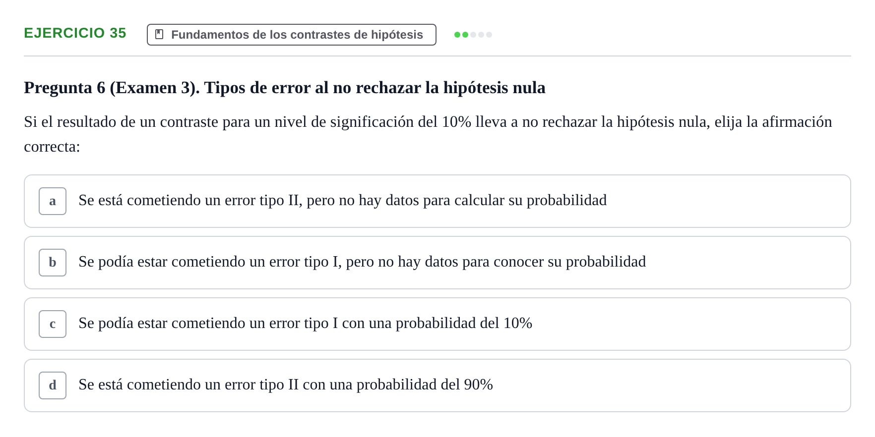 Enunciado: Problema 35 · Estadística II UB Colección de exámenes resueltos de Estadística II (Parte 1)