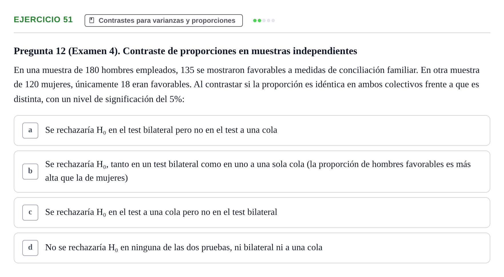 Enunciado: Problema 51 · Estadística II UB Colección de exámenes resueltos de Estadística II (Parte 1)