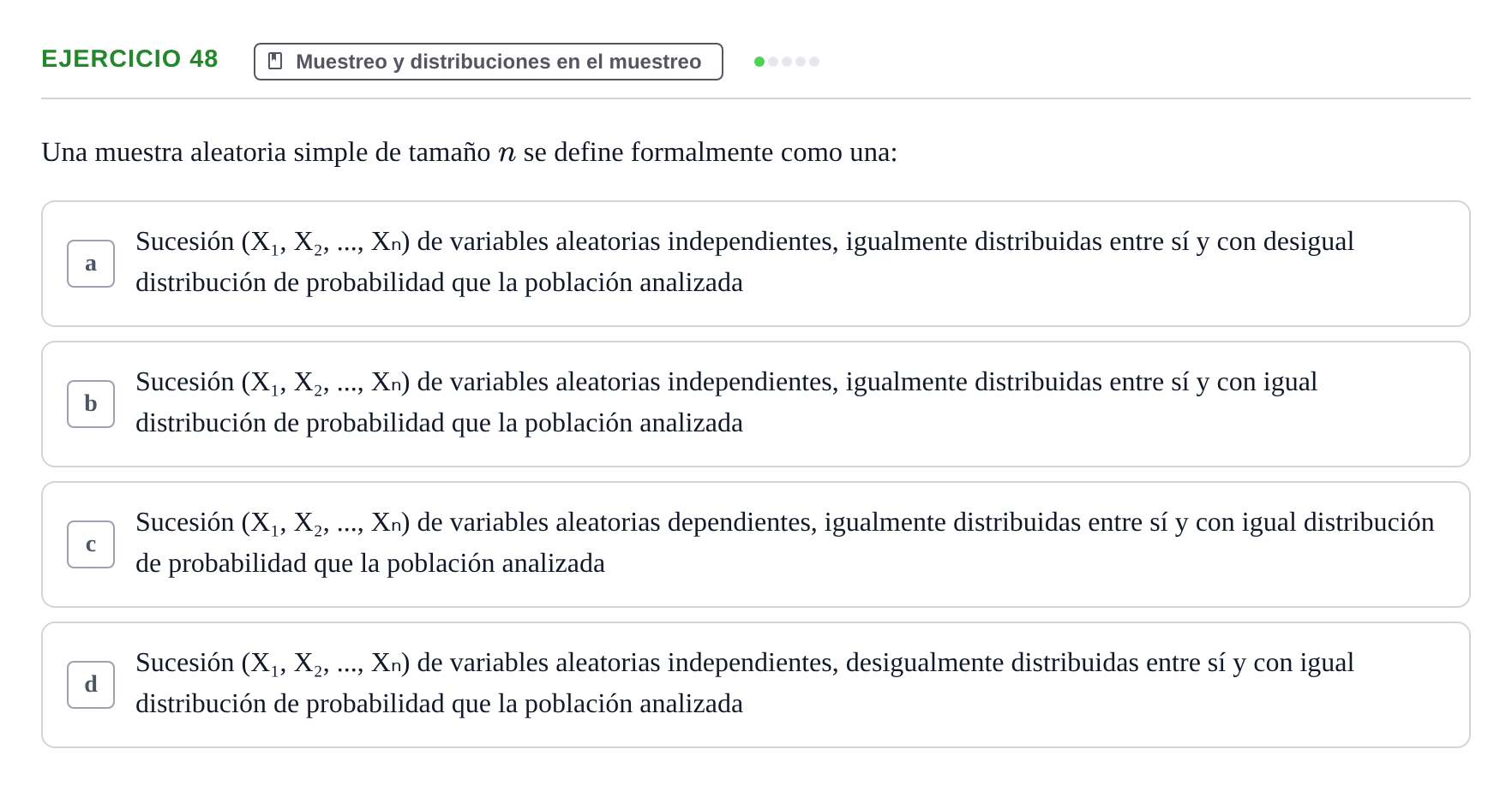 Enunciado: Problema 48 · Estadística II UB Colección de exámenes resueltos de Estadística II (Parte 1)