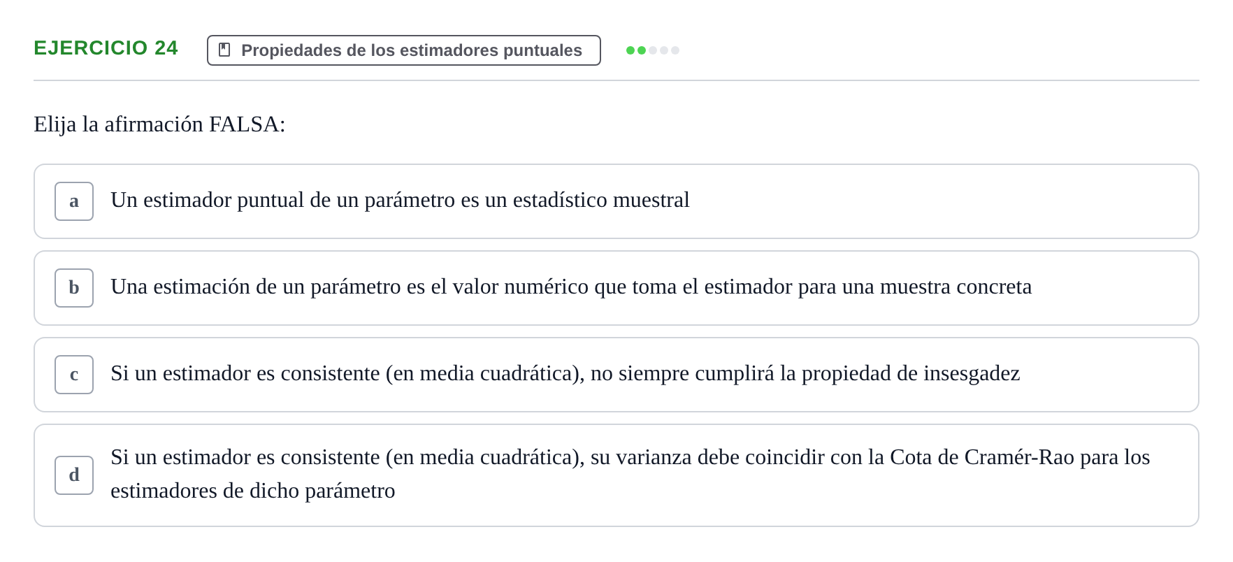 Enunciado: Problema 24 · Estadística II UB Colección de exámenes resueltos de Estadística II (Parte 1)