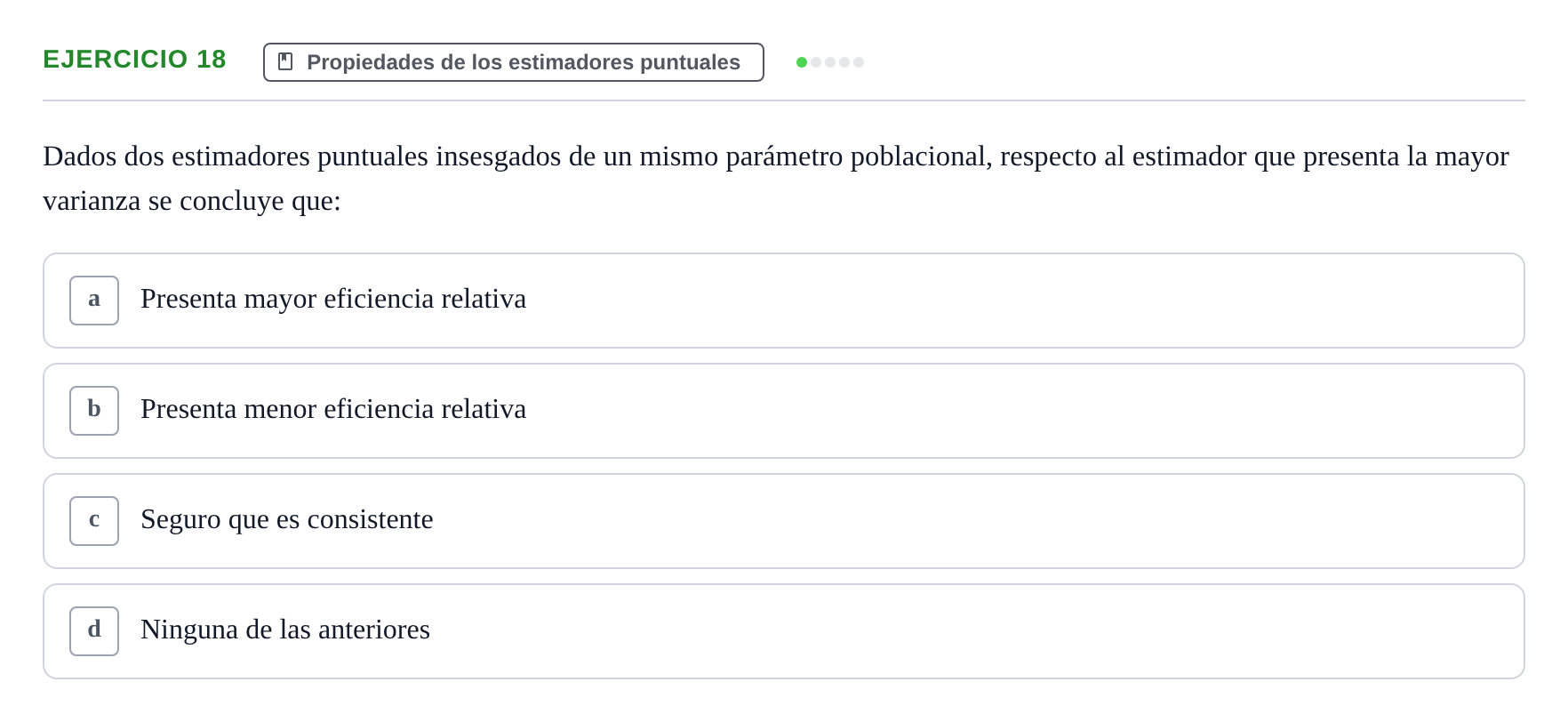 Enunciado: Problema 18 · Estadística II UB Colección de exámenes resueltos de Estadística II (Parte 1)