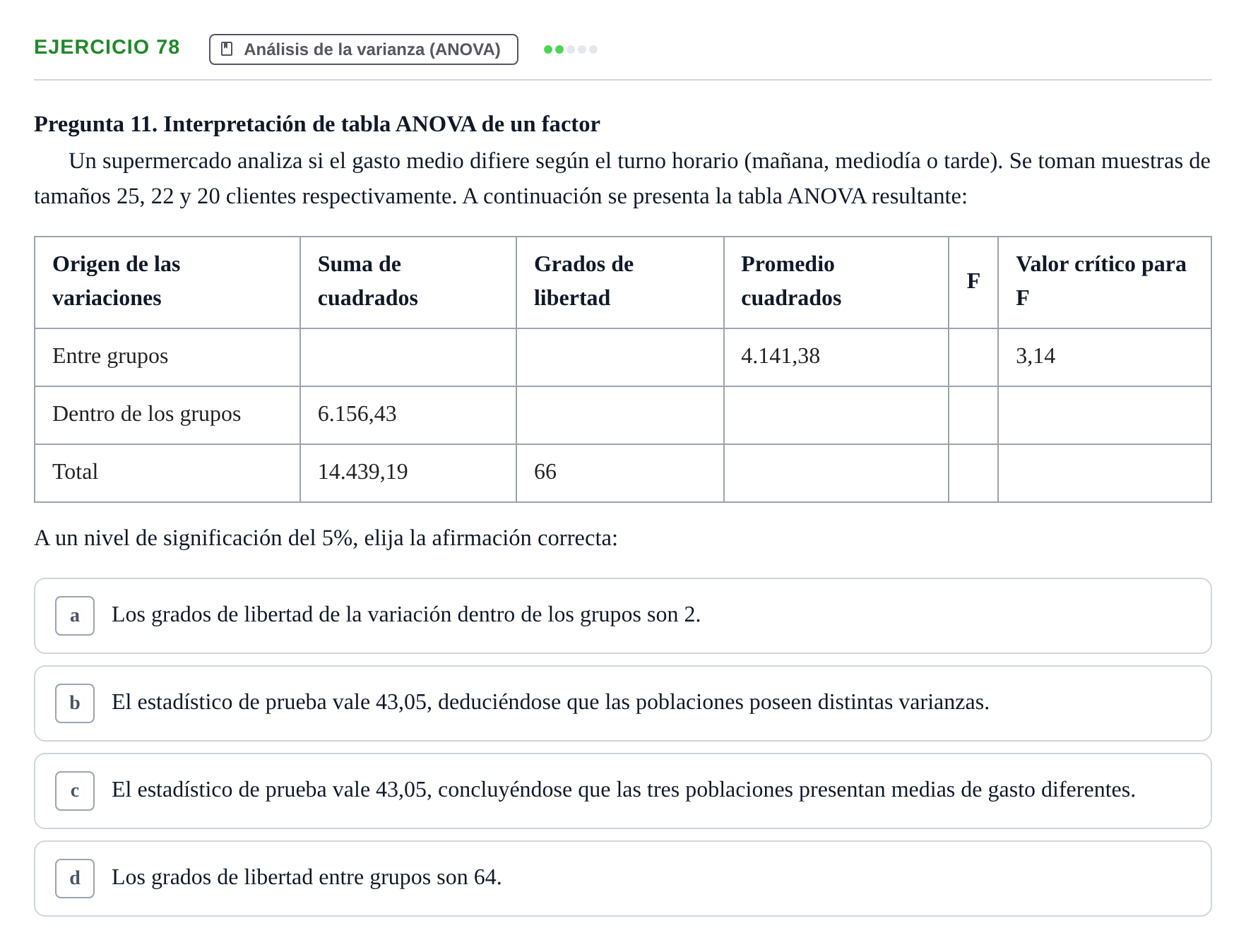 Enunciado: Problema 78 · Estadística II UB Colección de exámenes resueltos de Estadística II (Parte 1)