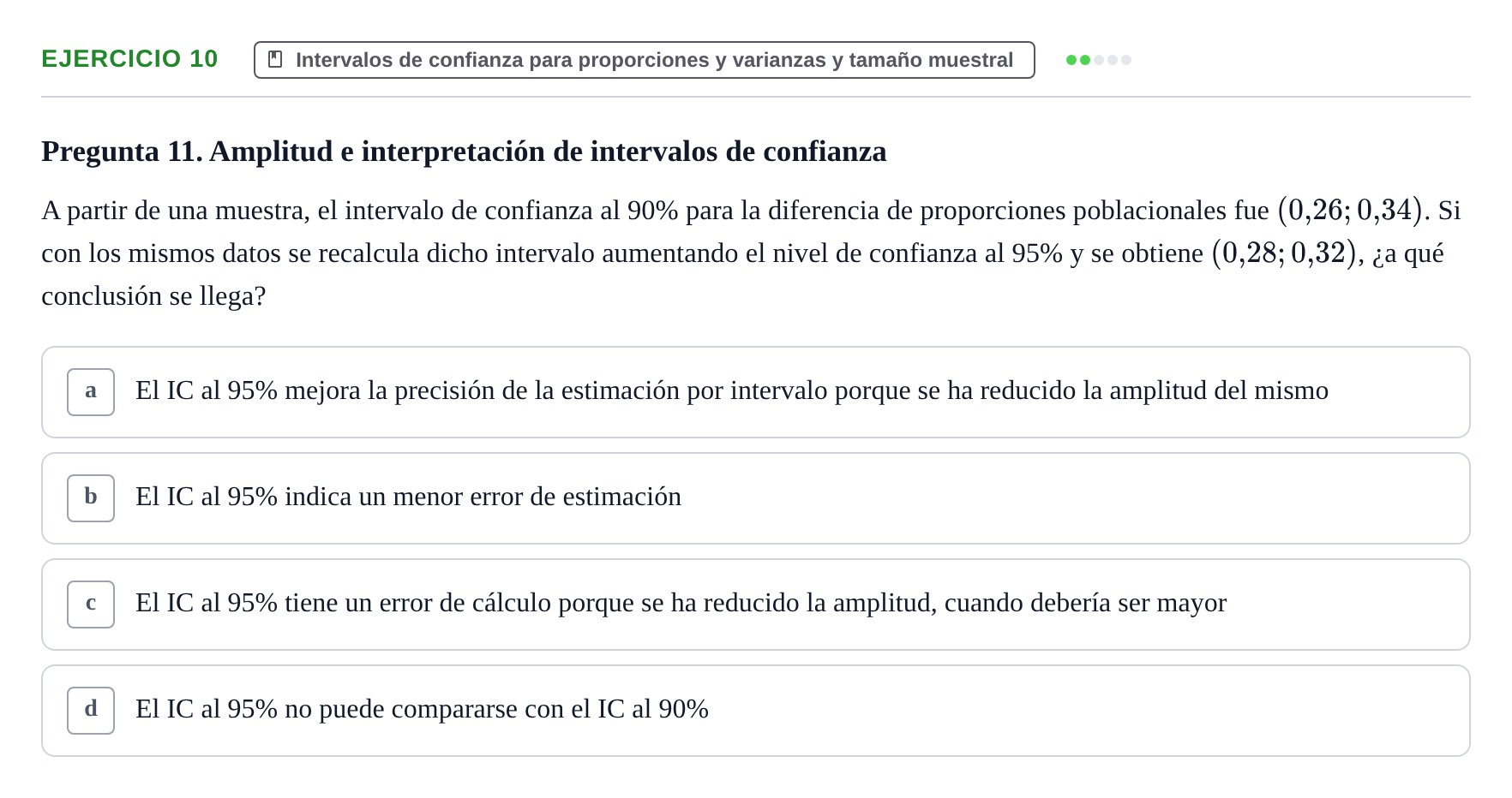 Enunciado: Problema 10 · Estadística II UB Colección de exámenes resueltos de Estadística II (Parte 1)