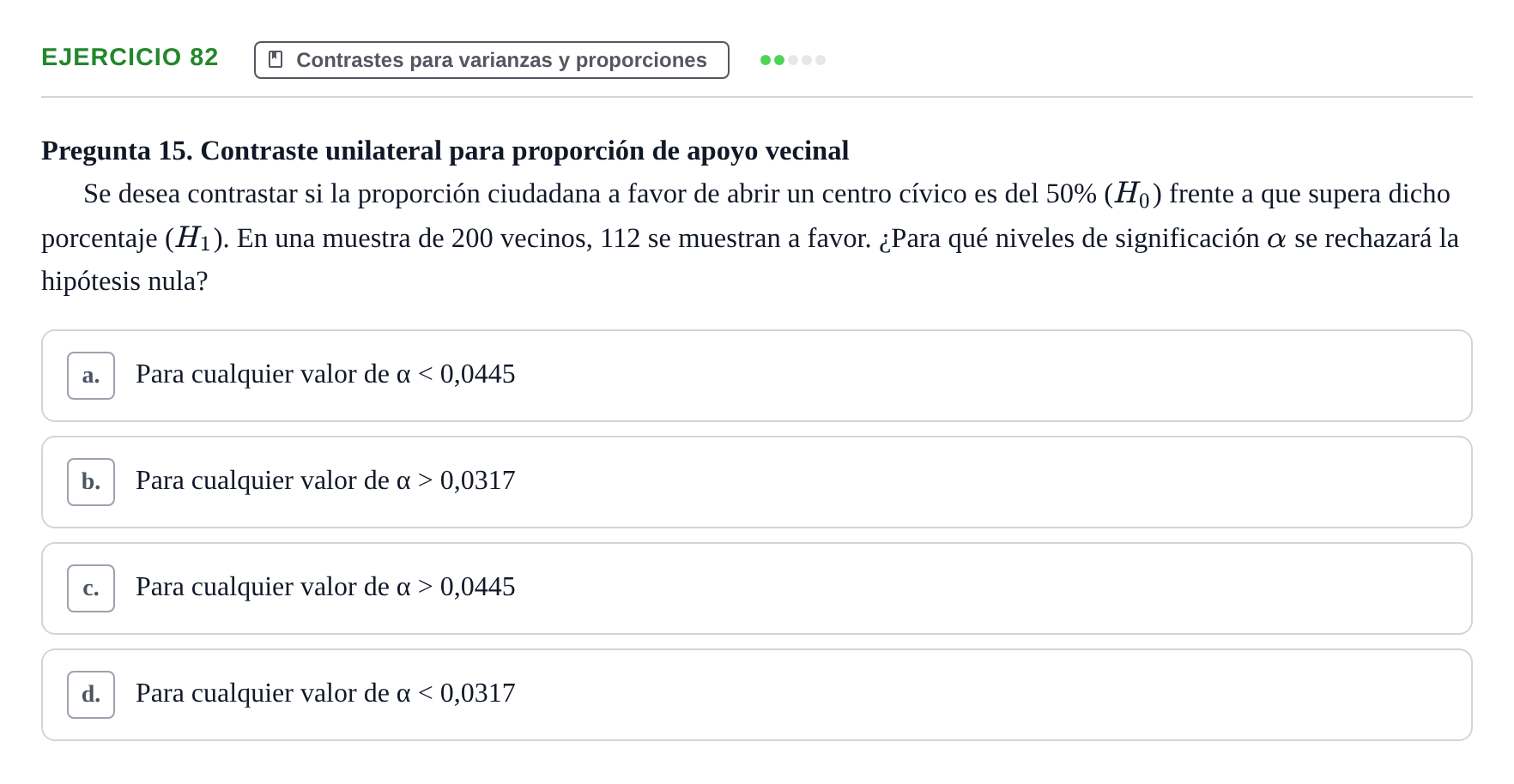Enunciado: Problema 82 · Estadística II UB Colección de exámenes resueltos de Estadística II (Parte 1)