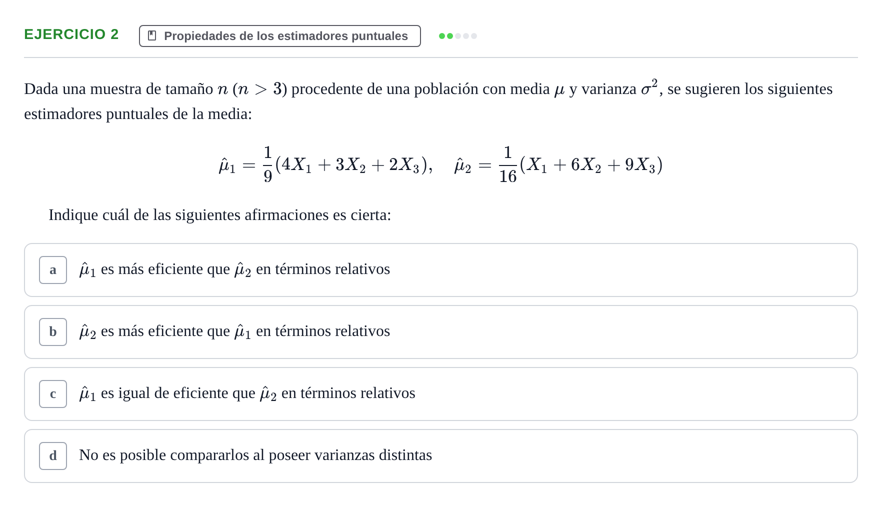 Enunciado: Problema 2 · Estadística II UB Colección de exámenes resueltos de Estadística II (Parte 1)