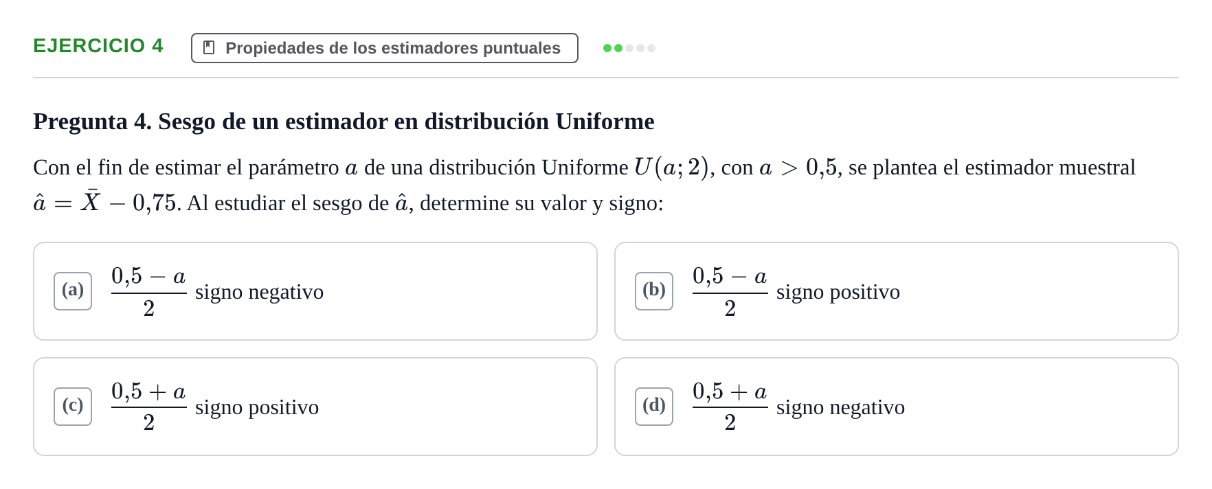Enunciado: Problema 4 · Estadística II UB Colección de exámenes resueltos de Estadística II (Parte 1)