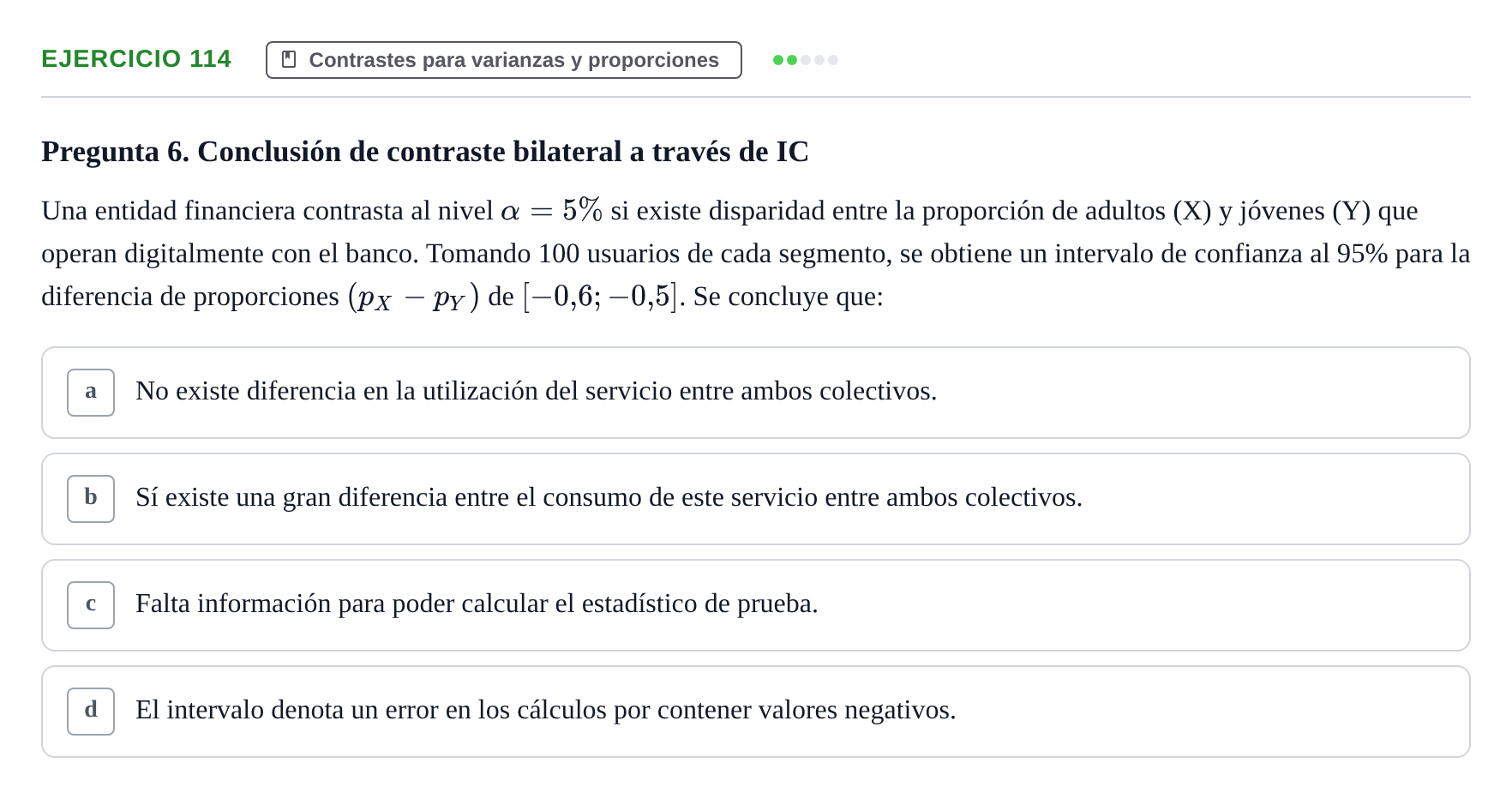 Enunciado: Problema 114 · Estadística II UB Colección de exámenes resueltos de Estadística II (Parte 1)