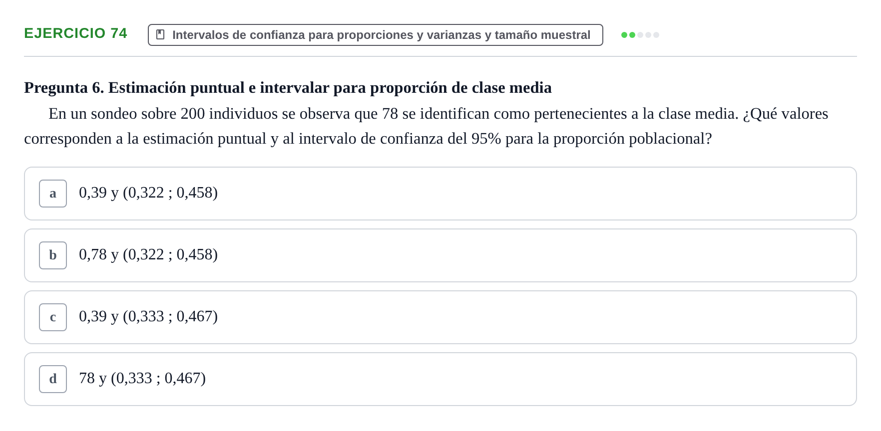 Enunciado: Problema 74 · Estadística II UB Colección de exámenes resueltos de Estadística II (Parte 1)