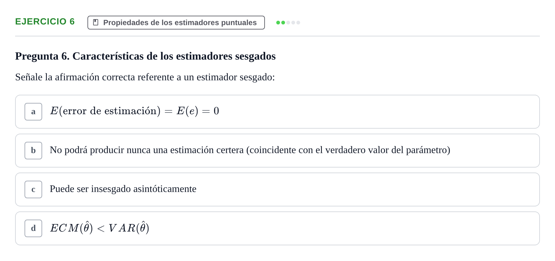 Enunciado: Problema 6 · Estadística II UB Colección de exámenes resueltos de Estadística II (Parte 1)