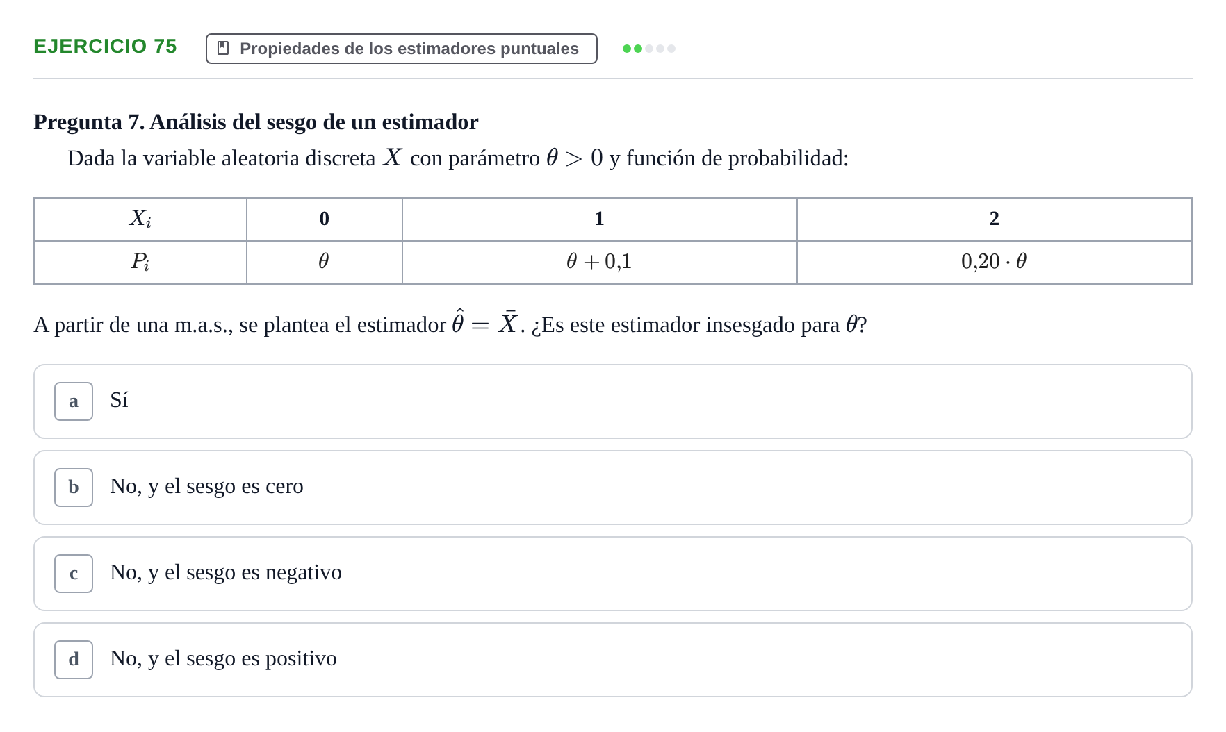Enunciado: Problema 75 · Estadística II UB Colección de exámenes resueltos de Estadística II (Parte 1)