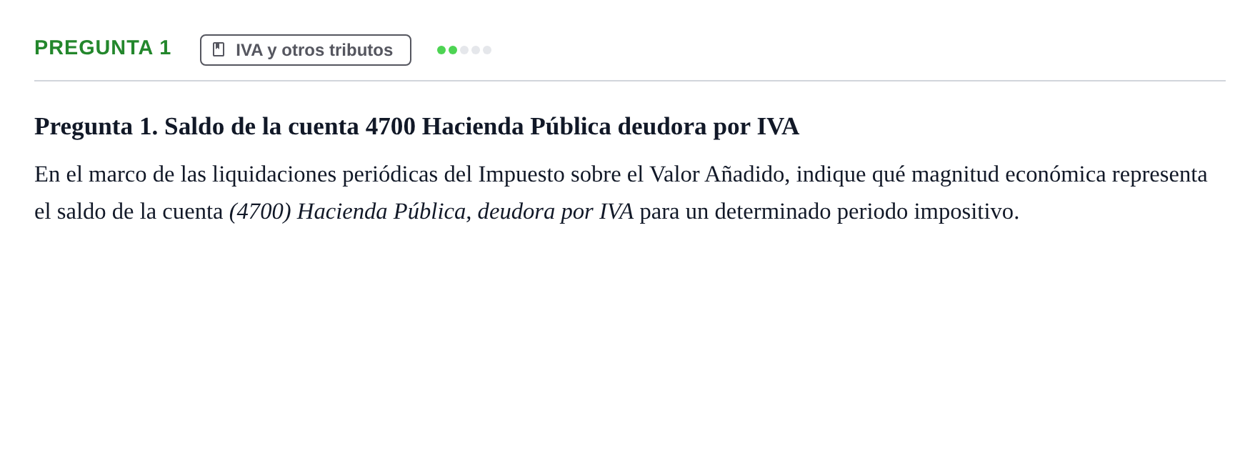 Enunciado: Pregunta 1 · Comptabilitat II UB Examen Final de Contabilidad Financiera II (Parte 1)