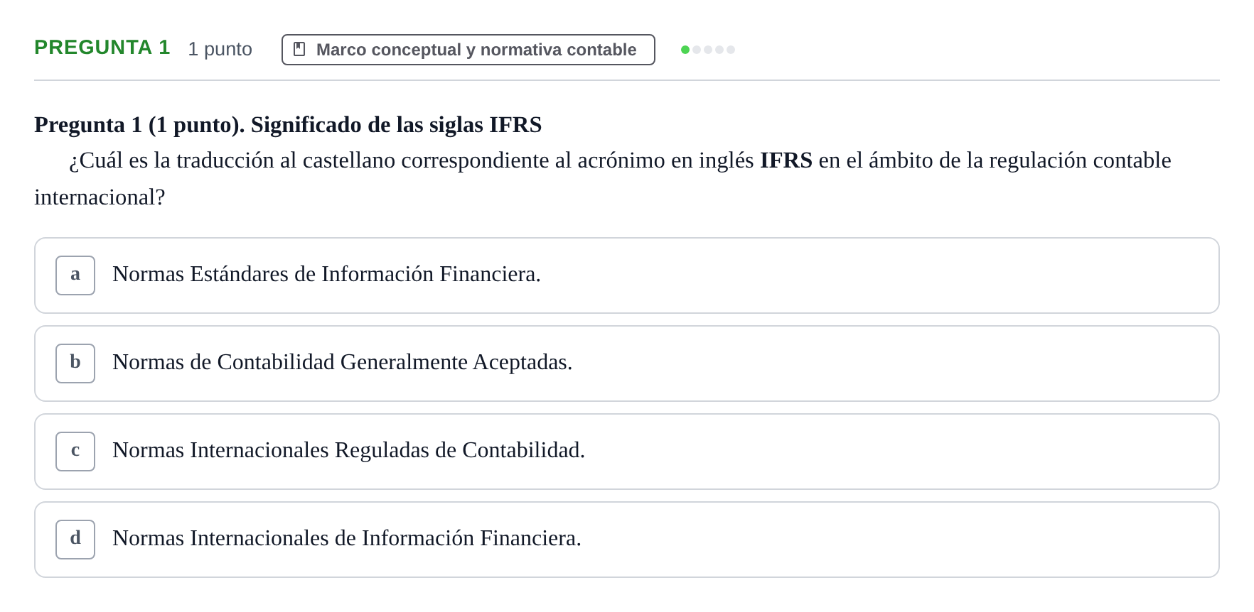 Enunciado: Pregunta 1 · Comptabilitat II UB 2007