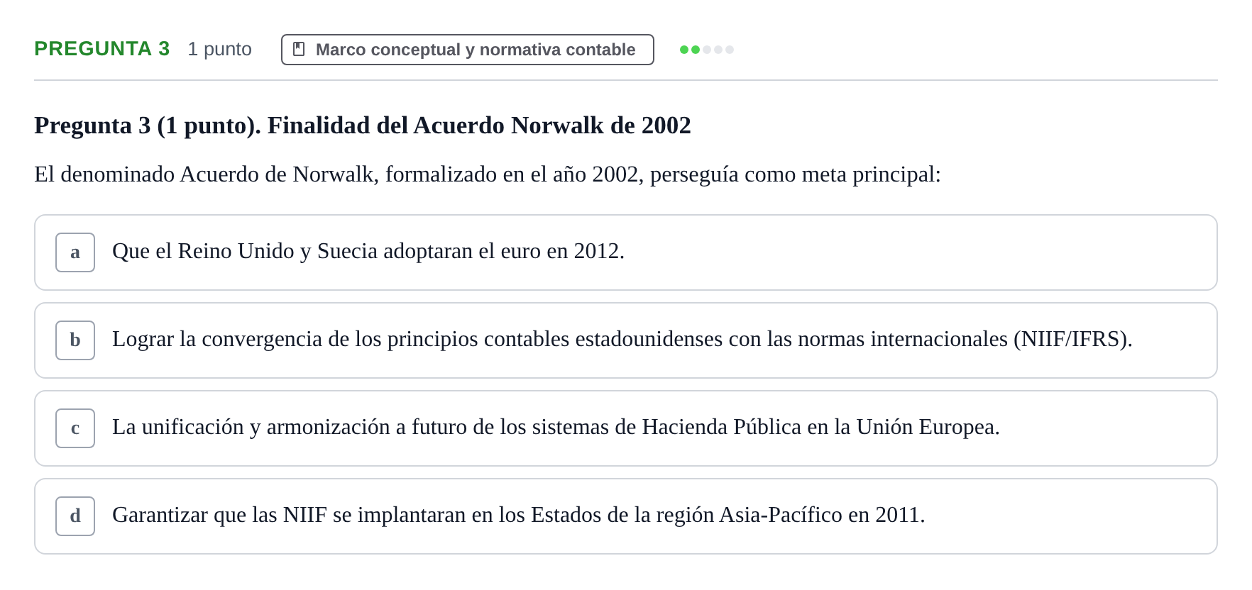 Enunciado: Pregunta 3 · Comptabilitat II UB 2007
