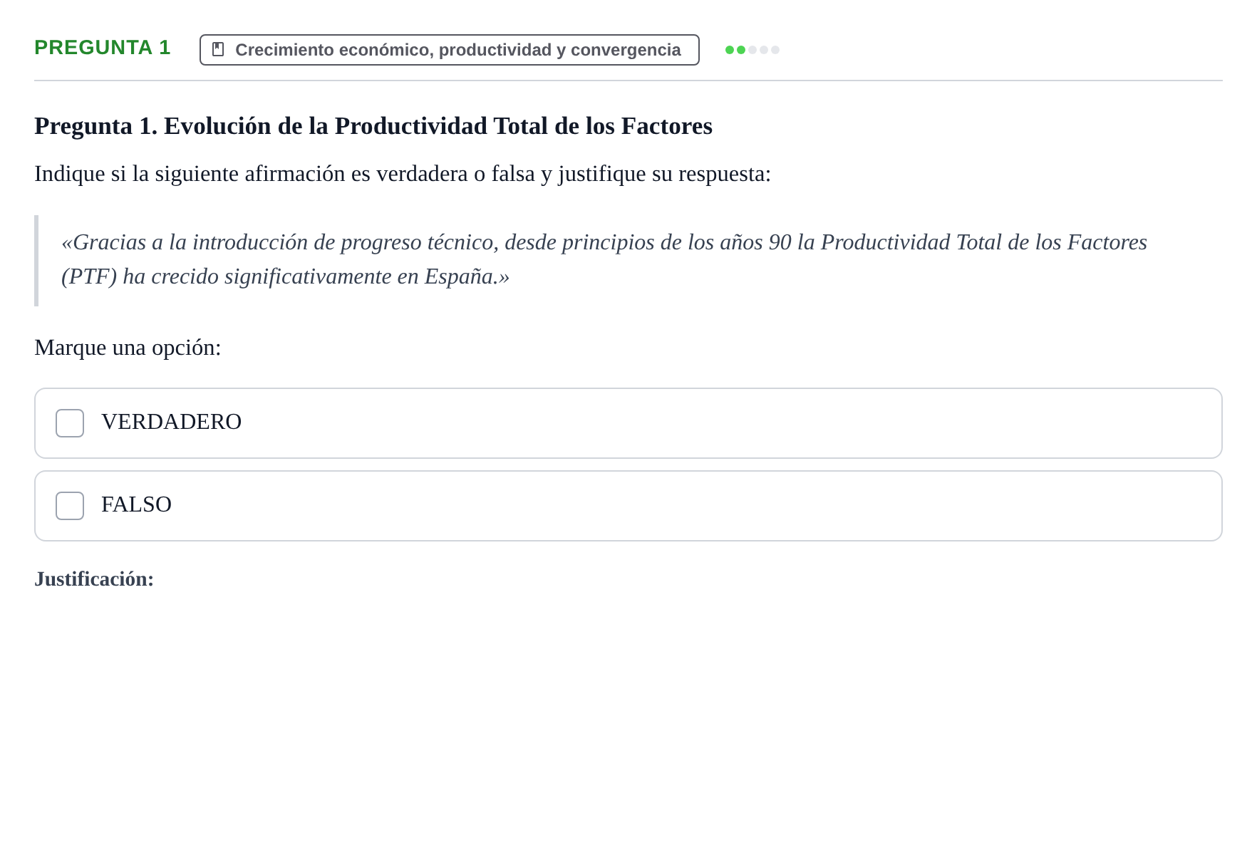 Enunciado: Pregunta 1 · Entorn Econòmic Espanyol UB Examen de Entorno Económico Español (Convocatoria de Enero)