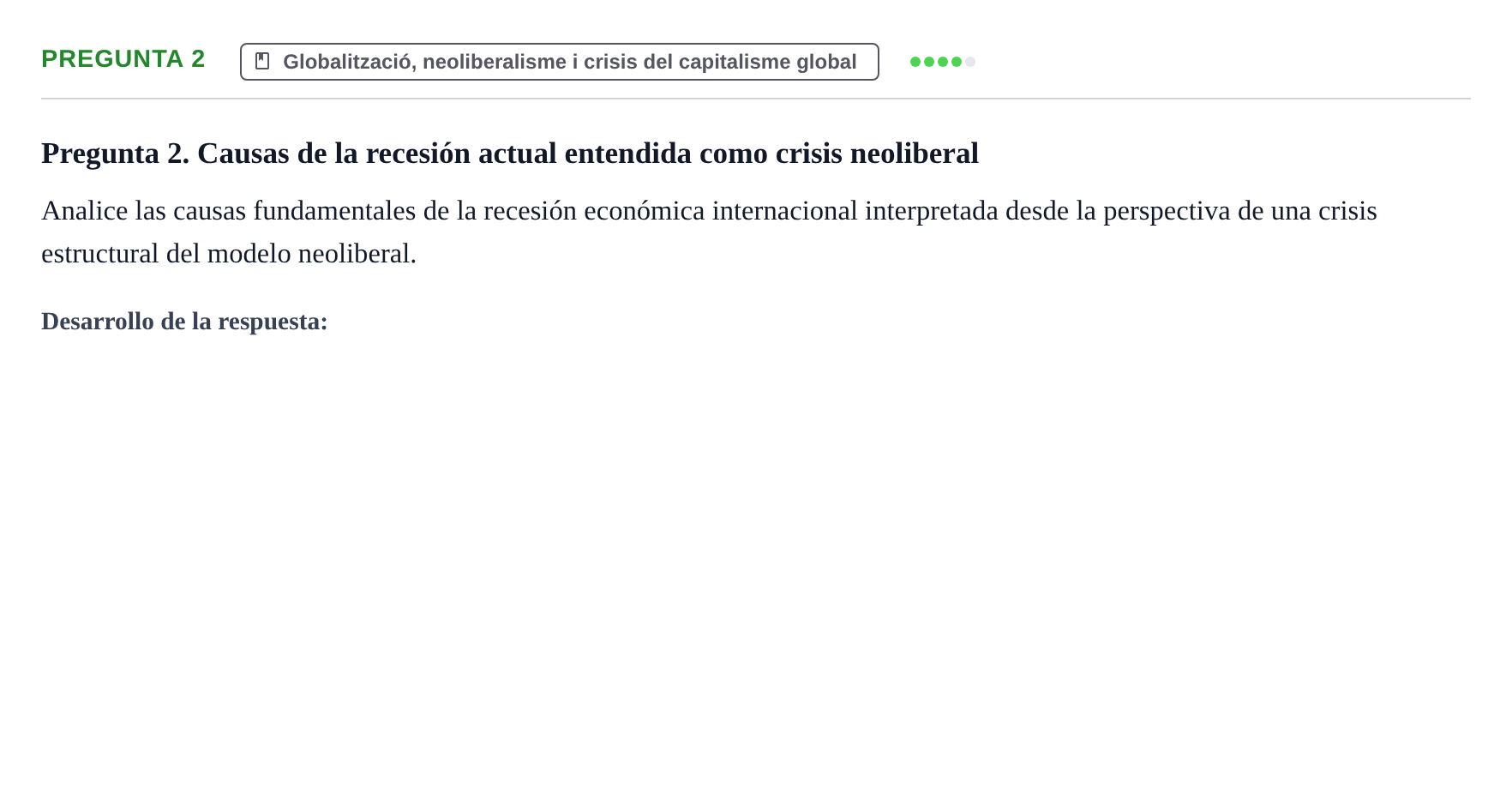 Enunciado: Pregunta 2 · Entorn Econòmic Mundial UB 2014