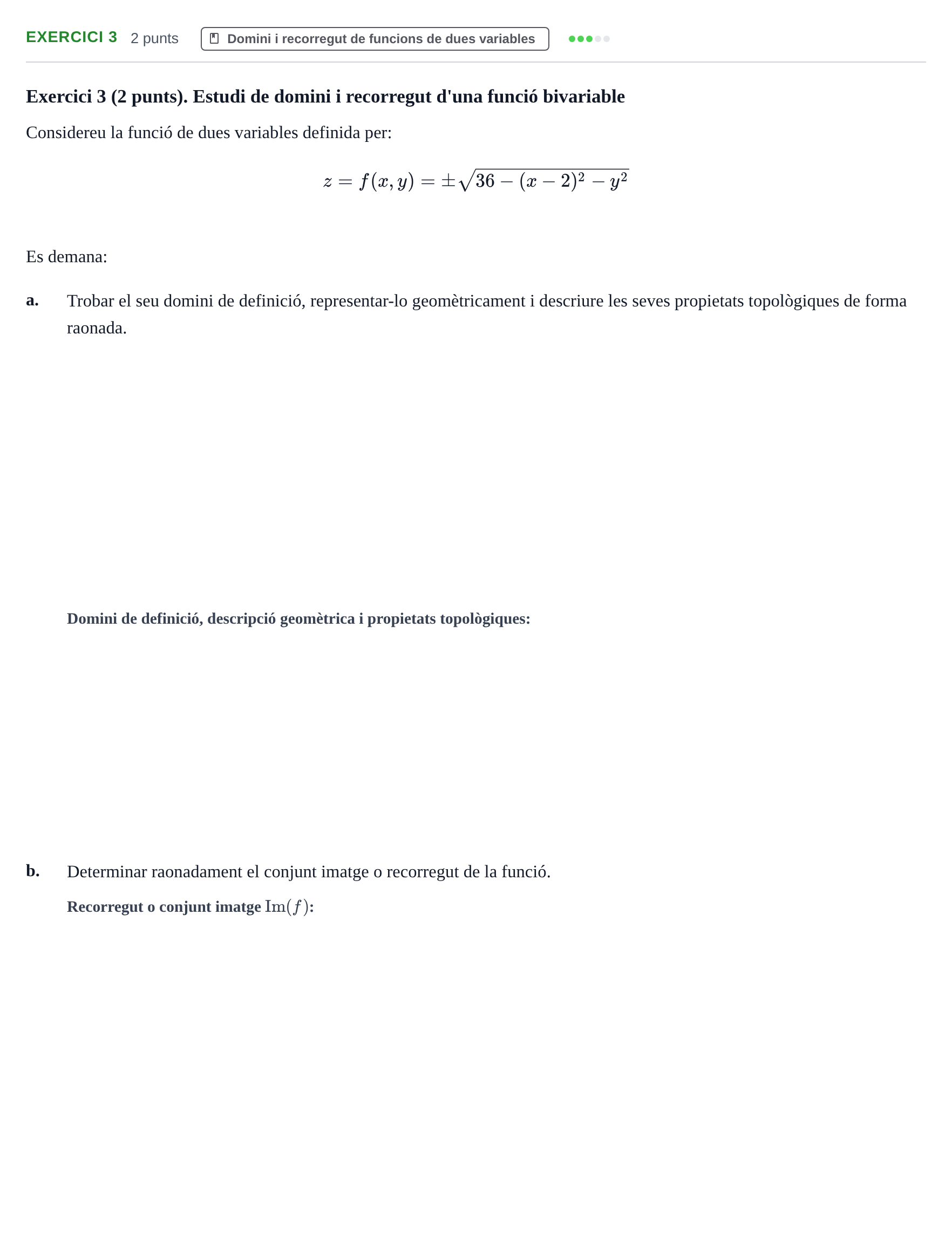 Enunciado: Exercici 3 · Matemáticas II UB 2020
