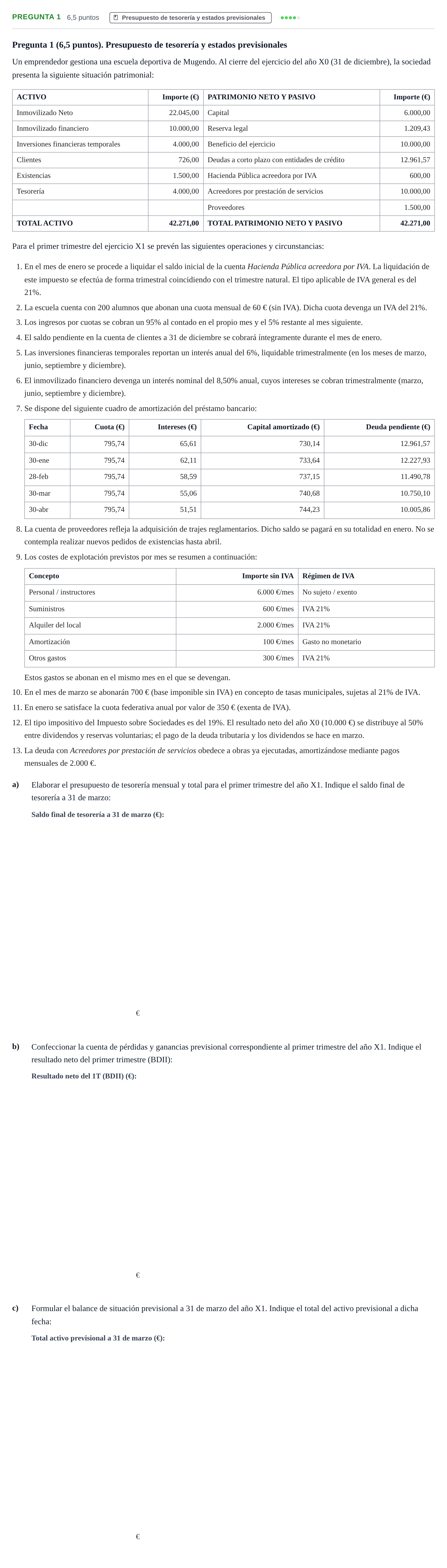 Enunciado: Pregunta 1 · Economía de la Empresa UB 2020