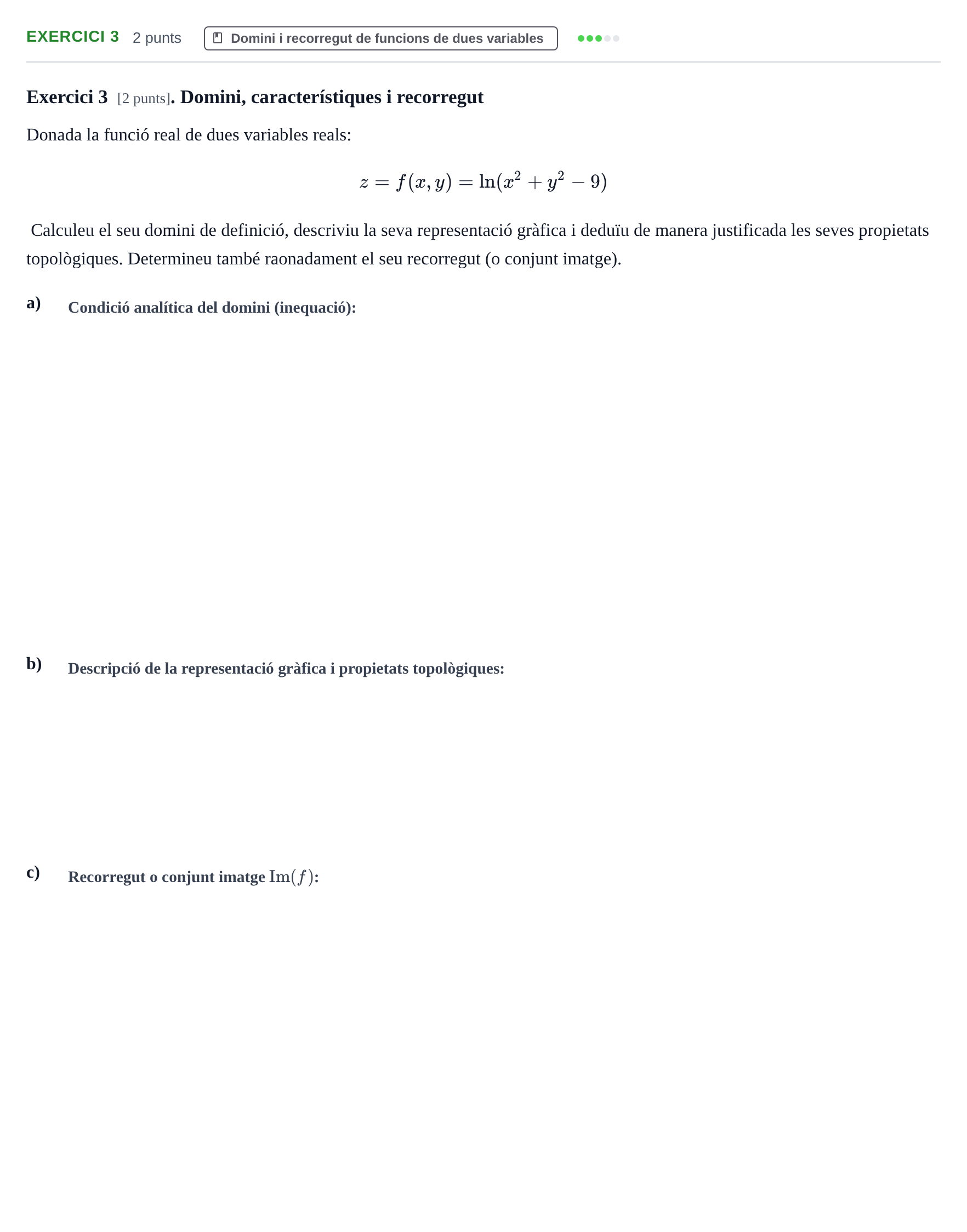 Enunciado: Exercici 3 · Matemáticas II UB 2020