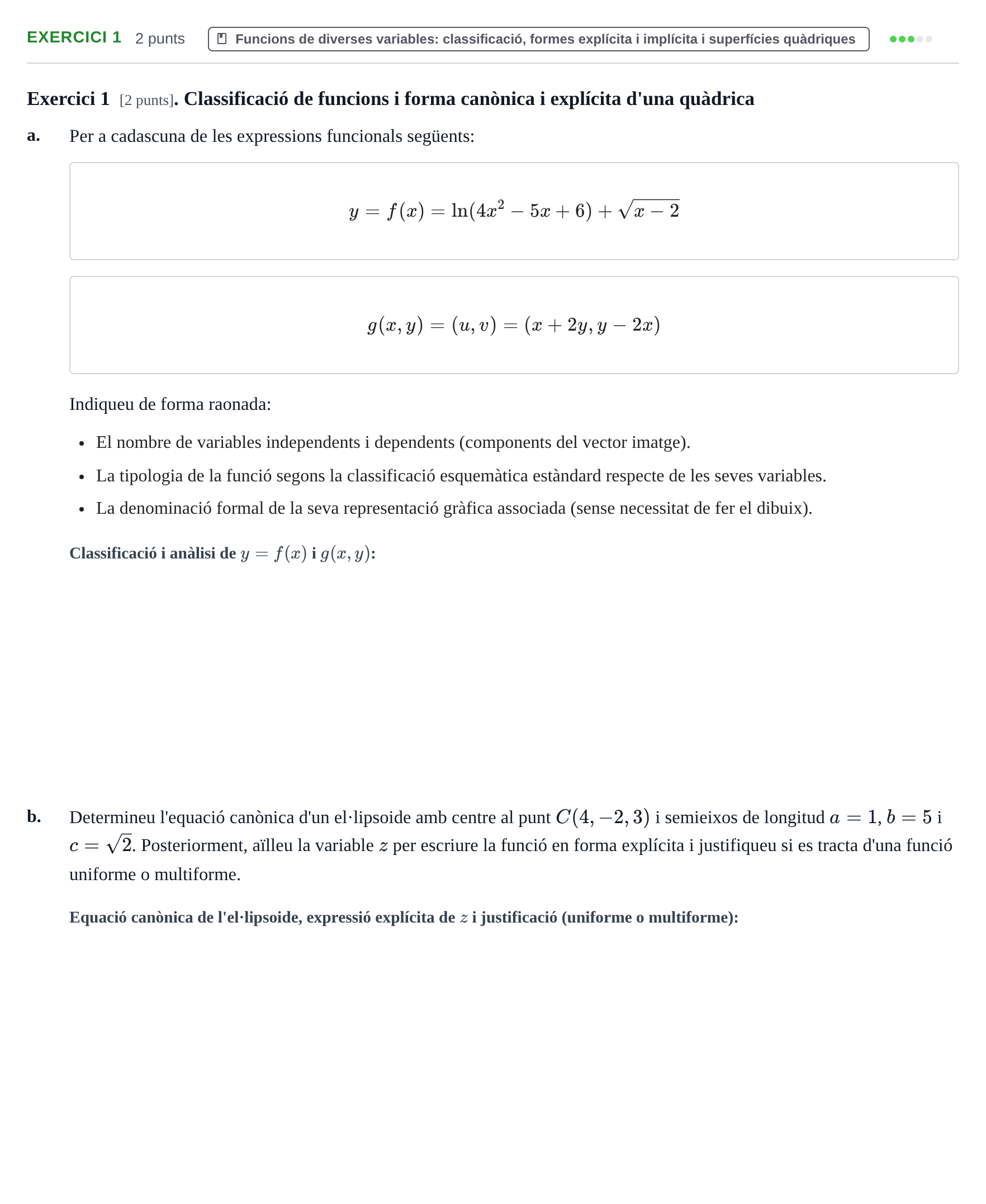 Enunciado: Problema 1 · Matemáticas II UB 2020