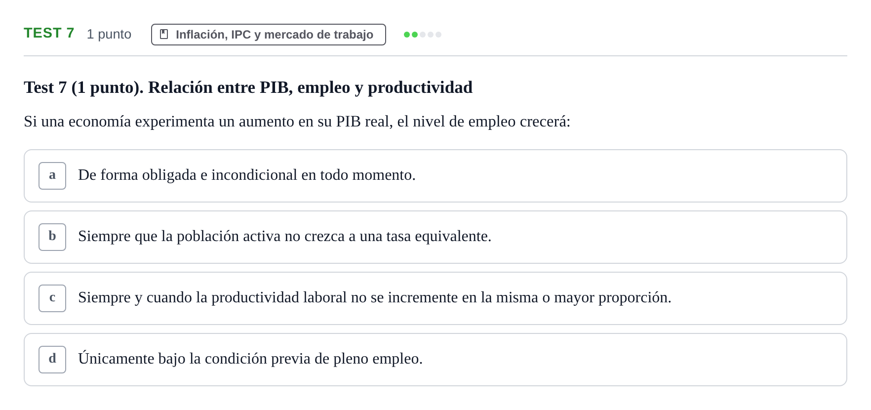 Enunciado: Ejercicio Test 7 · Introducción a la Economía UB 2022