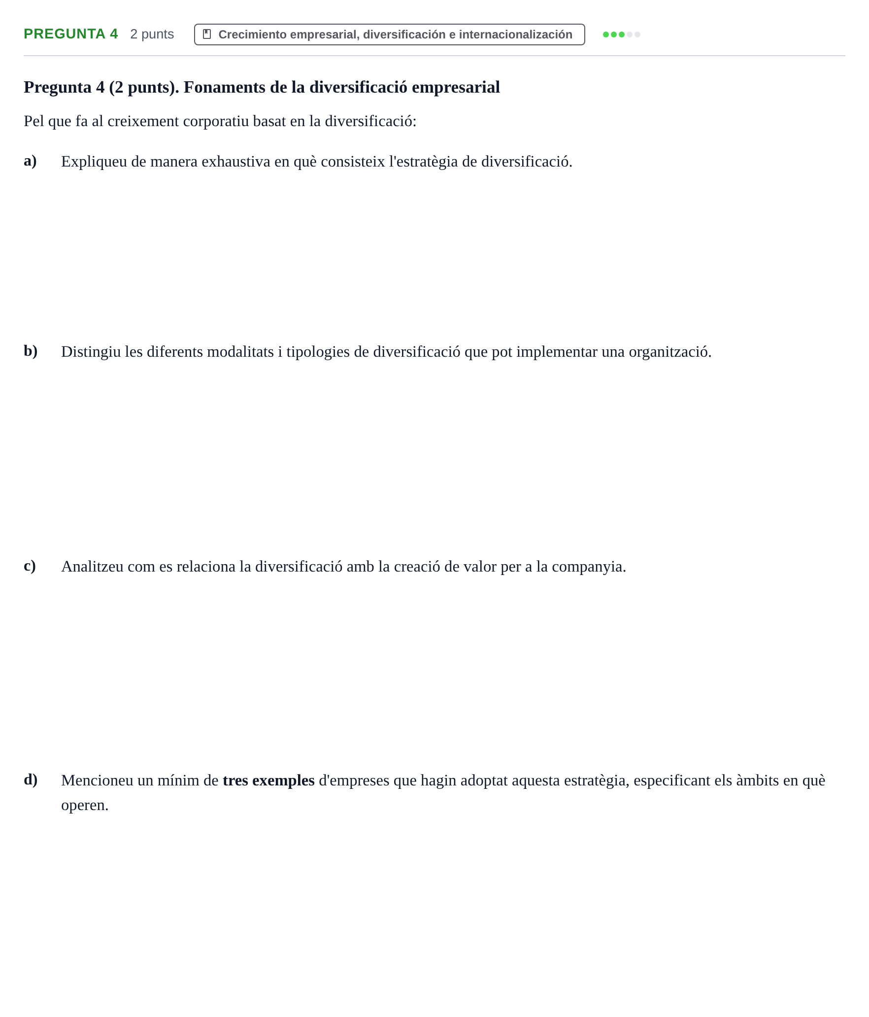 Enunciado: Pregunta 4 · Economía de la Empresa UB 2021
