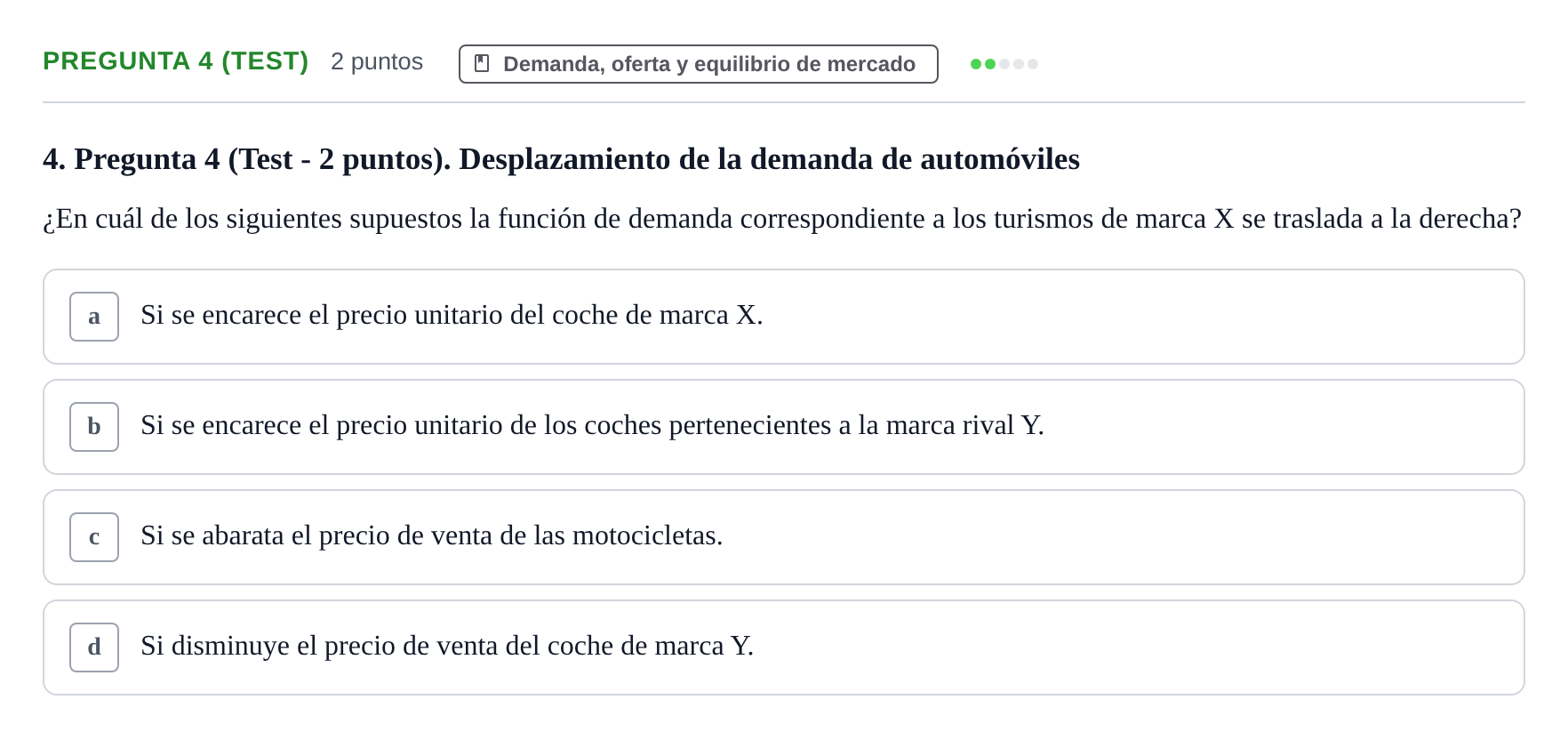 Enunciado: Pregunta 4 (Test) · Introducción a la Economía UB 2021