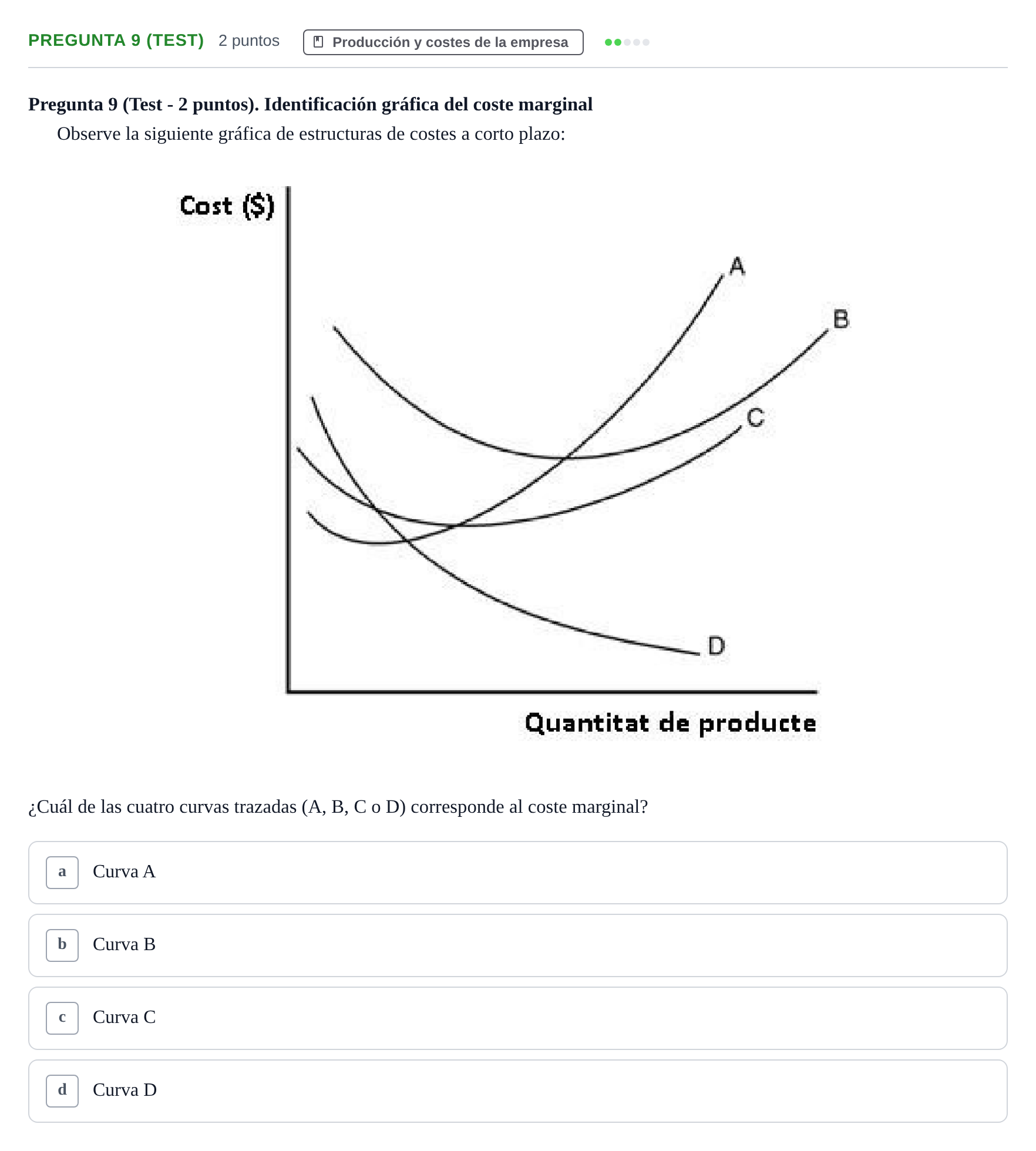 Enunciado: Pregunta 9 (Test) · Introducción a la Economía UB 2021