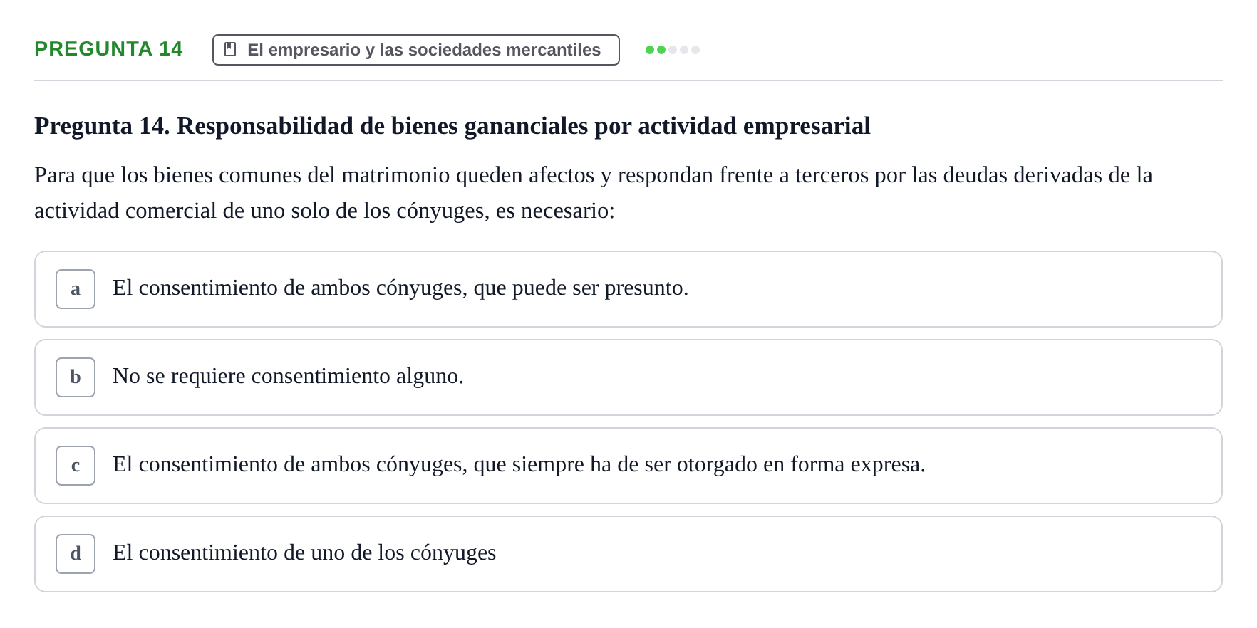 Enunciado: Pregunta 14 · Introducción al Derecho UB Examen Parcial 1: Introducción al Derecho