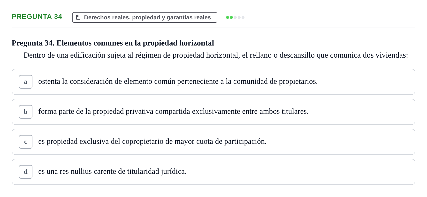Enunciado: Pregunta 34 · Introducción al Derecho UB Examen final de Introducción al Derecho