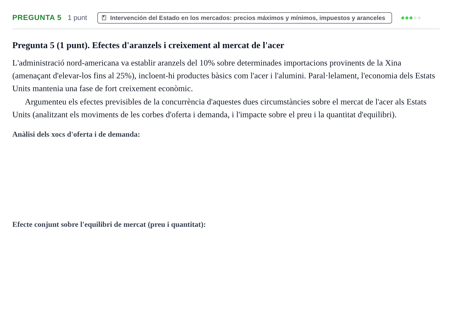 Enunciado: Pregunta 5 · Introducción a la Economía UB 2019