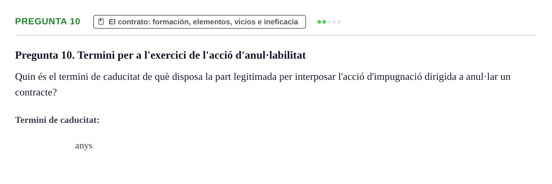 Enunciado: Pregunta 10 · Introducción al Derecho UB Examen d'avaluació continuada: Parcial 2