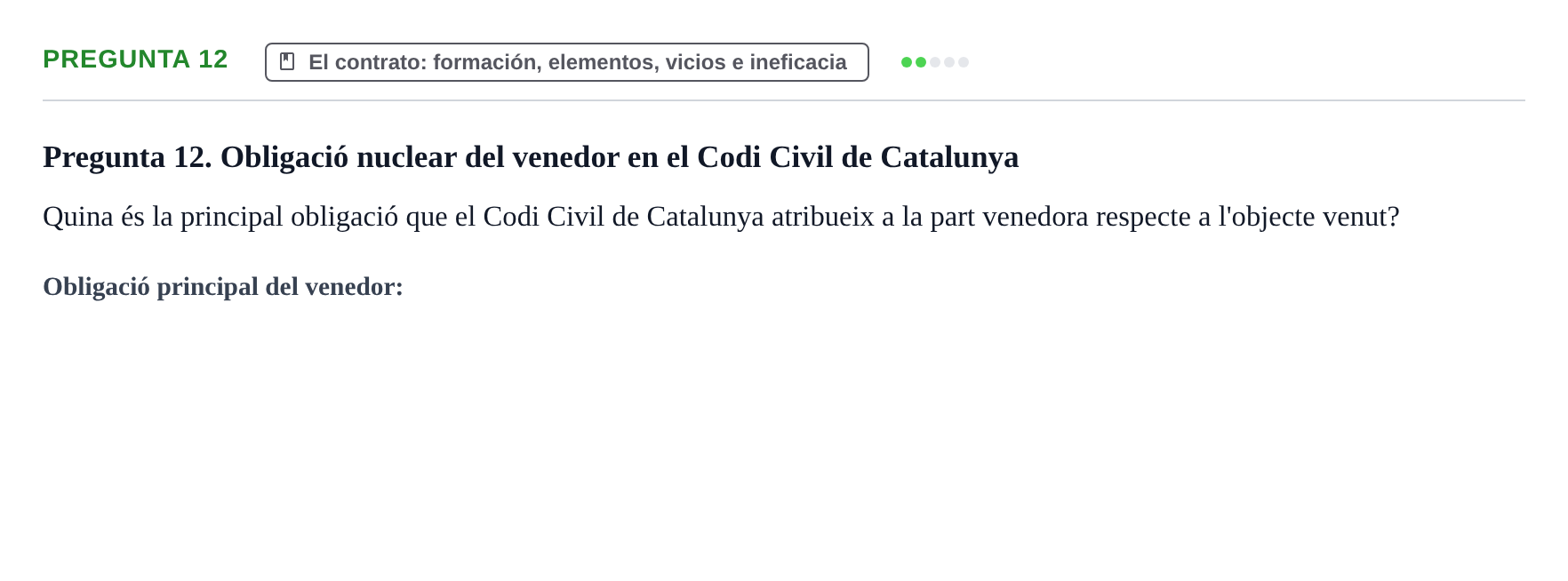 Enunciado: Pregunta 12 · Introducción al Derecho UB Examen d'avaluació continuada: Parcial 2