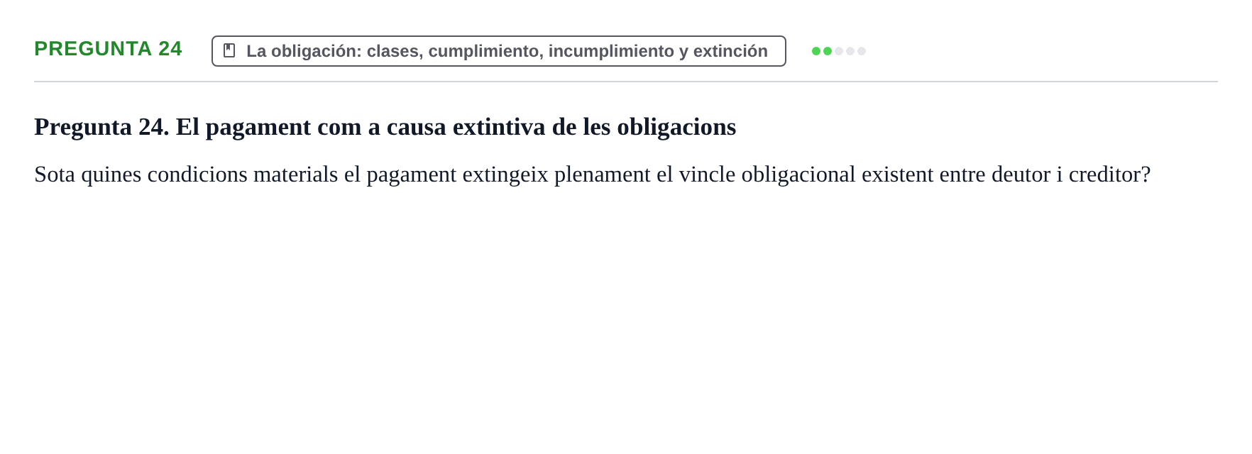 Enunciado: Pregunta 24 · Introducción al Derecho UB Examen d'avaluació continuada: Parcial 2