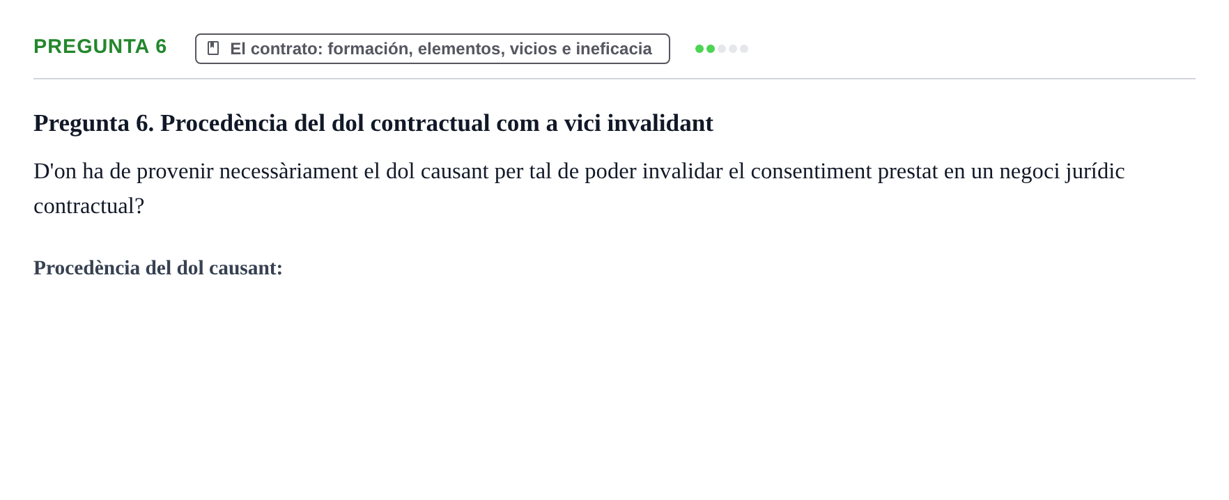 Enunciado: Pregunta 6 · Introducción al Derecho UB Examen d'avaluació continuada: Parcial 2