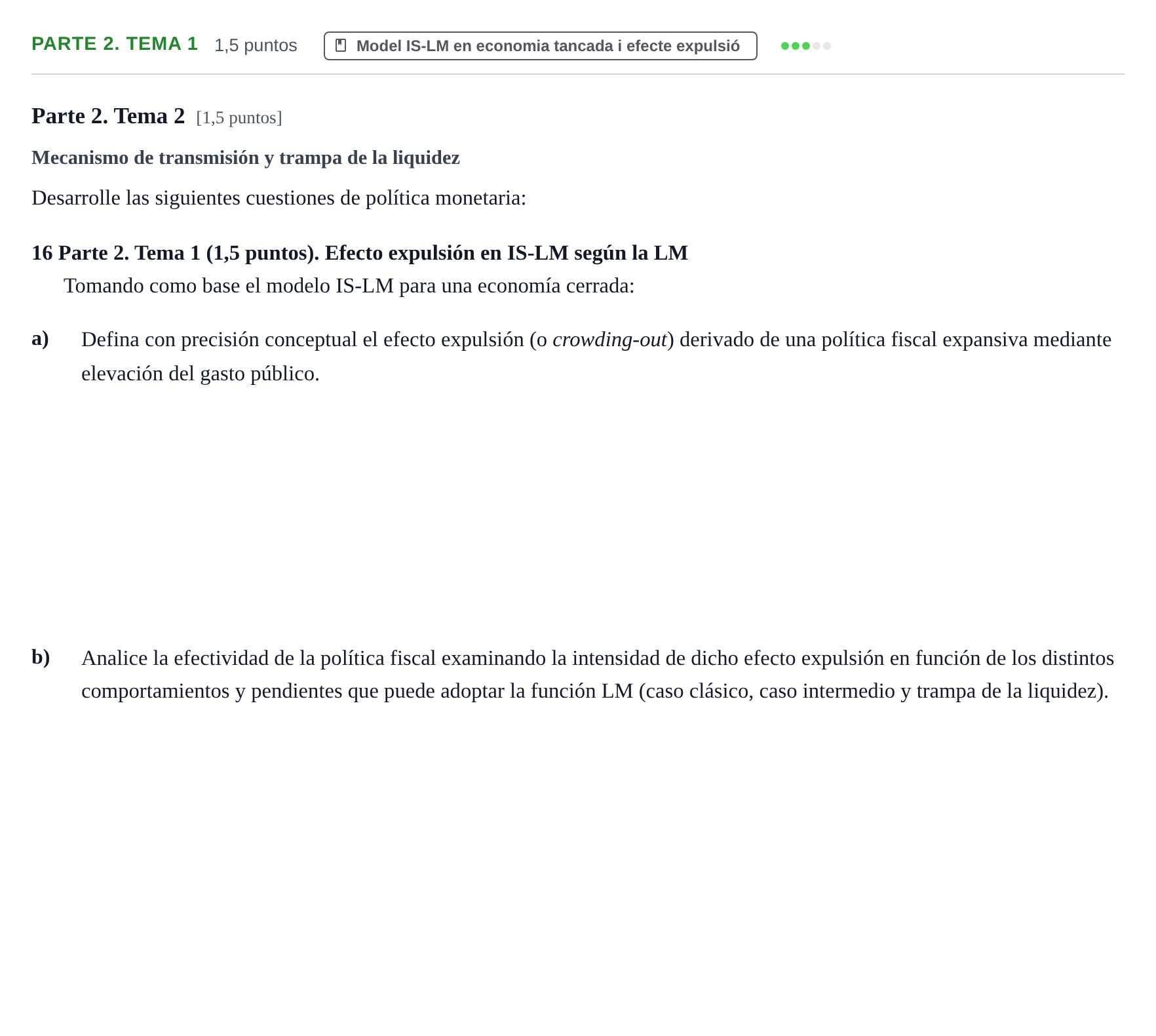 Enunciado: Ejercicio Parte 2. Tema 1 · Macroeconomía II UB 2015