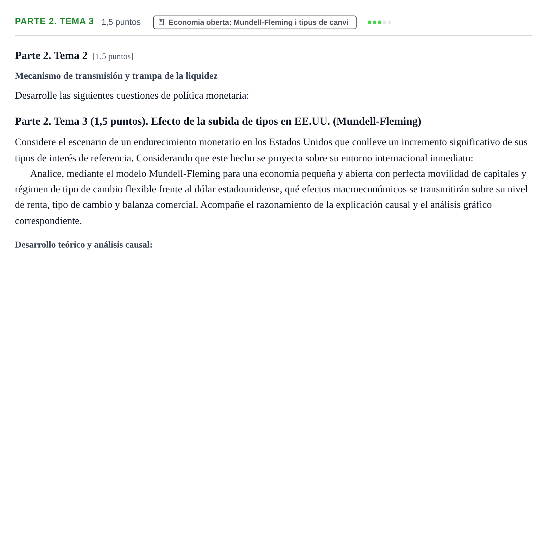 Enunciado: Ejercicio Parte 2. Tema 3 · Macroeconomía II UB 2015