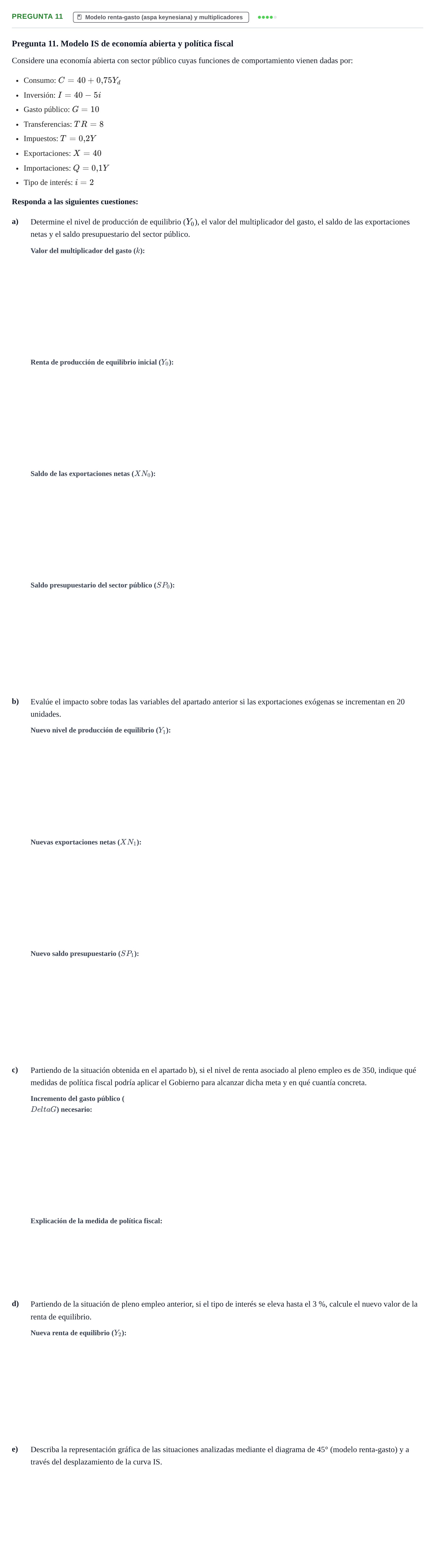 Enunciado: Pregunta 11 · Macroeconomía I UB 2013