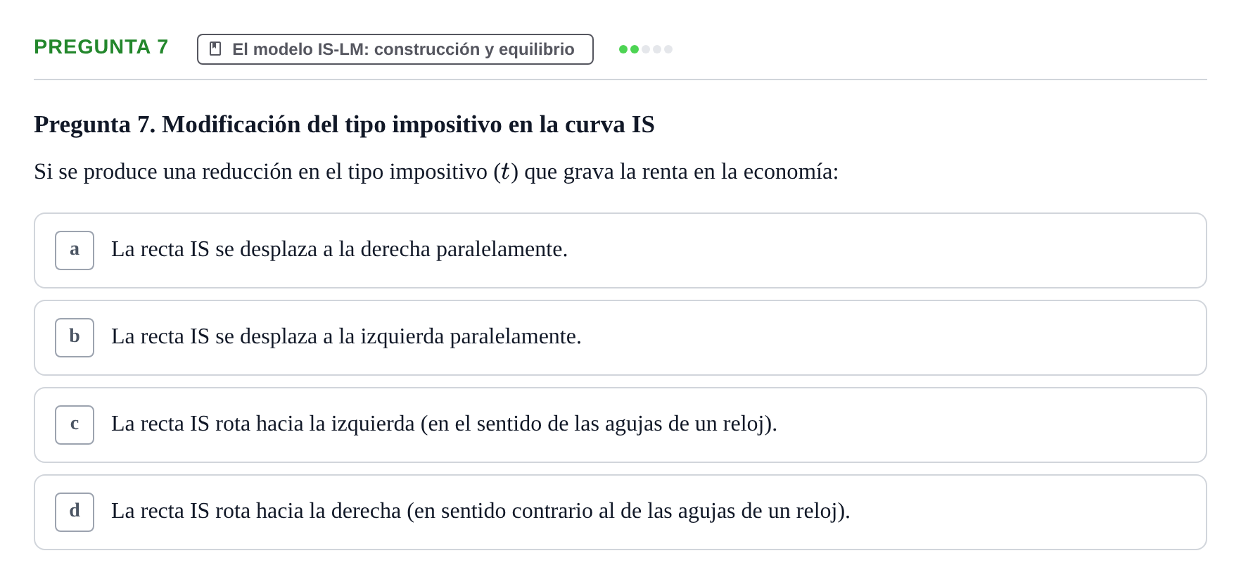 Enunciado: Pregunta 7 · Macroeconomía I UB 2013