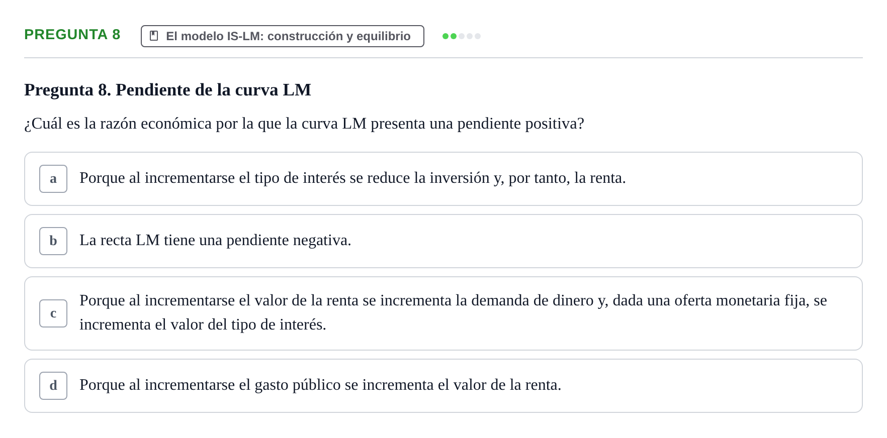 Enunciado: Pregunta 8 · Macroeconomía I UB 2013